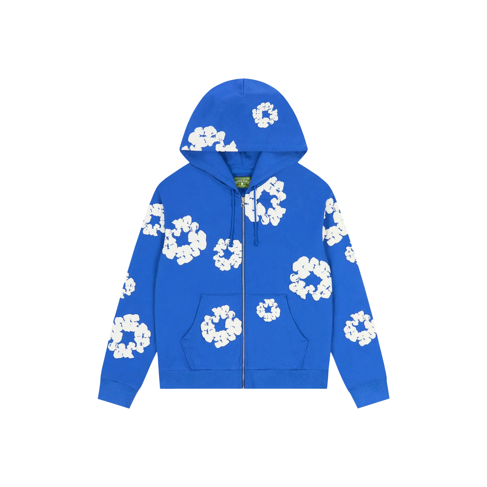 COTTON WREATH ZIP HOODIE « BLUE »