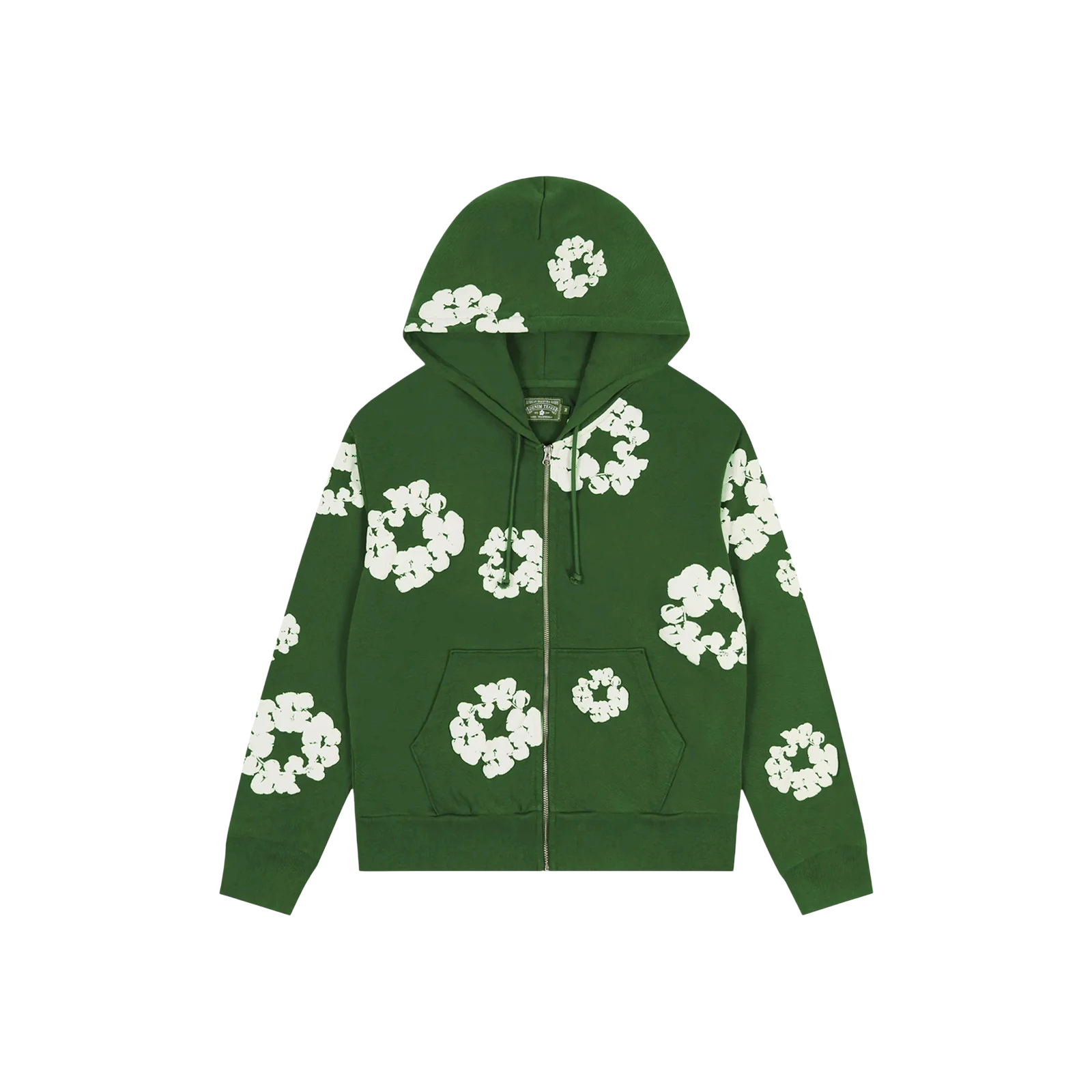 COTTON WREATH ZIP HOODIE « GREEN »