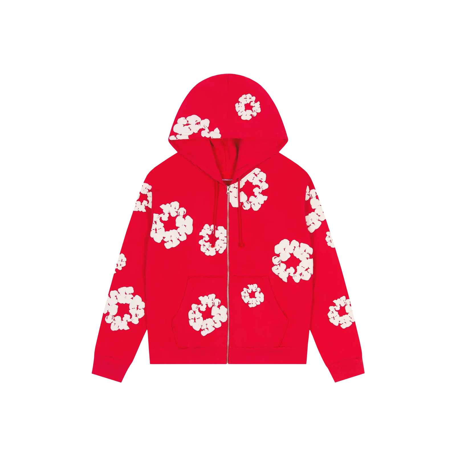 COTTON WREATH ZIP HOODIE « RED »
