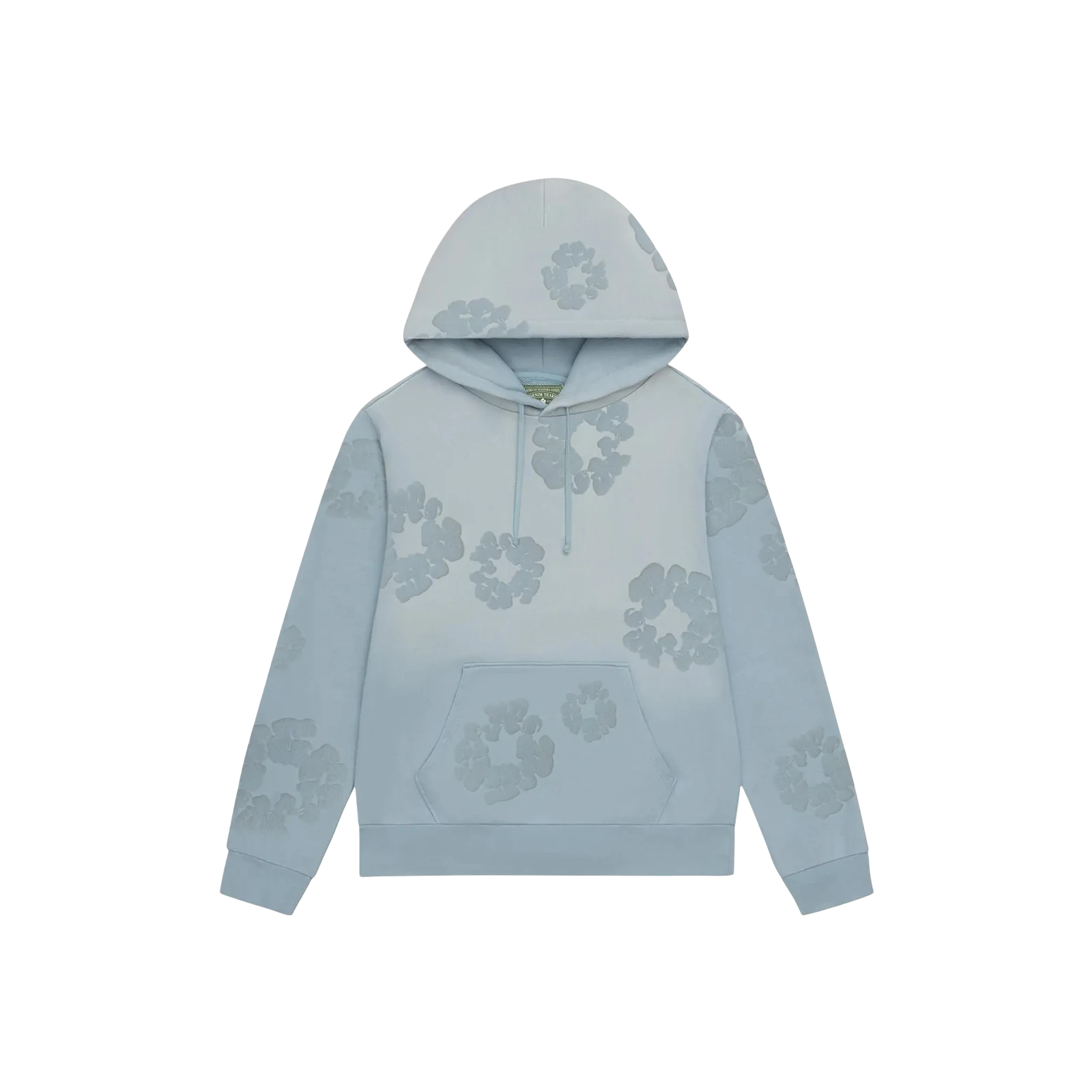 FADED MONO COTTON WREATH HOODIE « LIGHT BLUE »