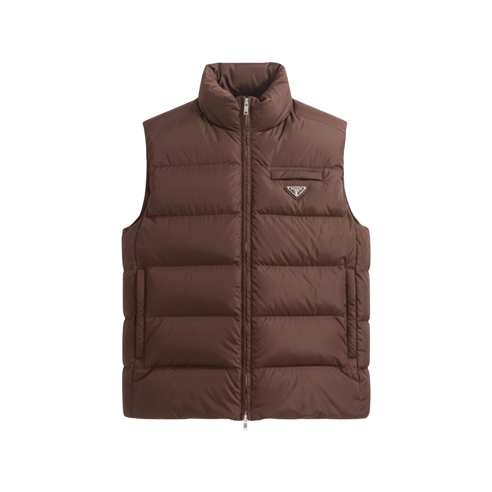DOUDOUNE SANS MANCHE NYLON « BROWN »