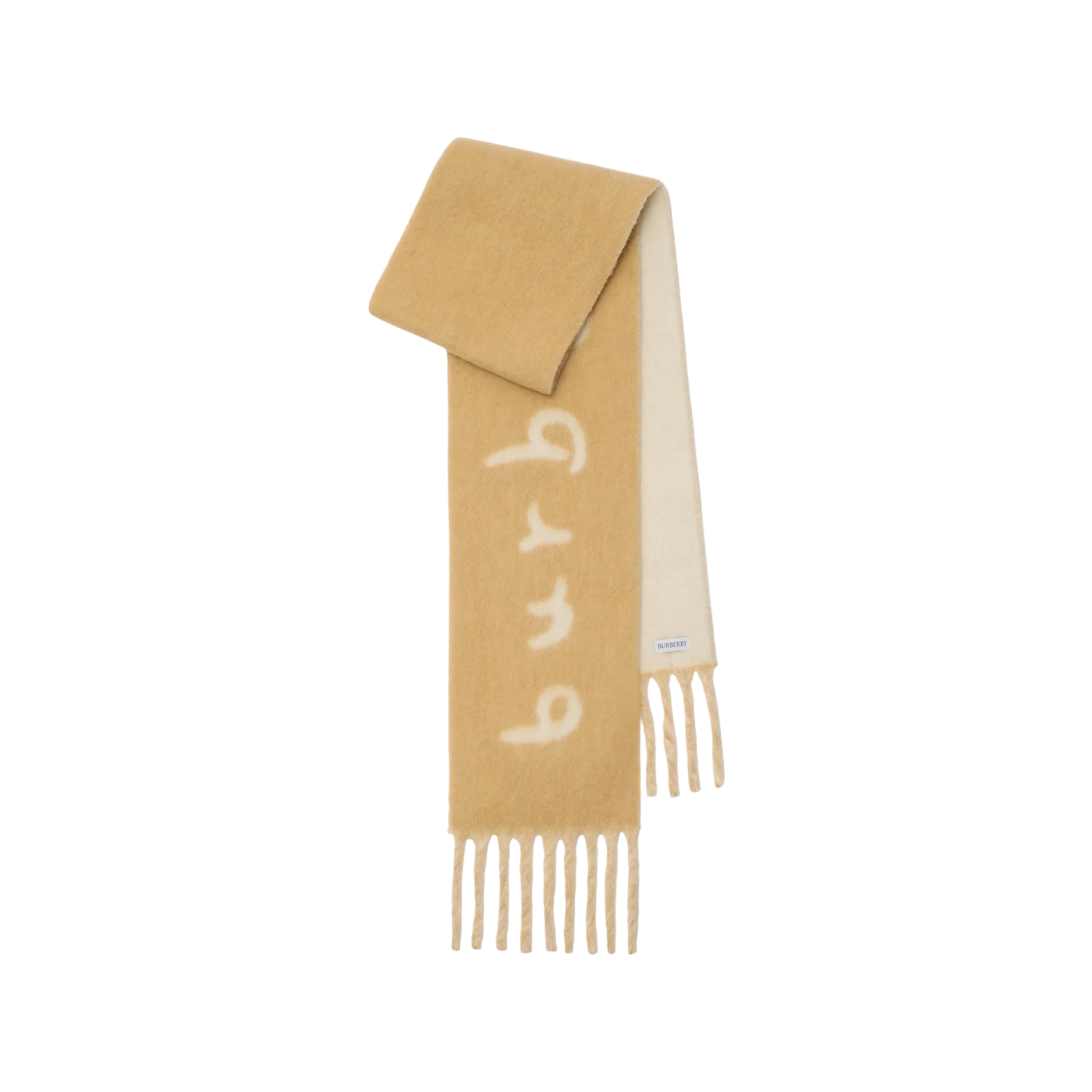 ÉCHARPE RÉVERSIBLE EN LAINE D’ALPAGA MÉLANGÉE À LOGO