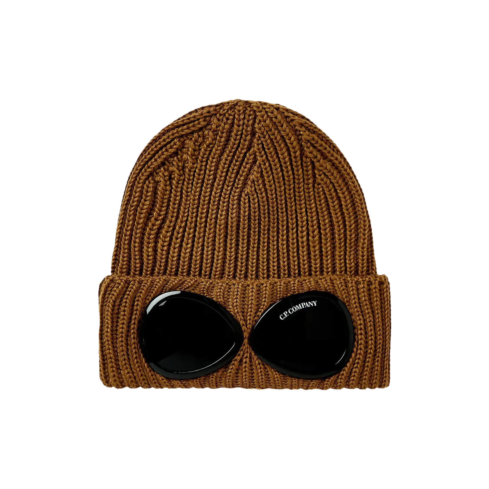 EXTRA FINE MERINO WOOL GOGGLE BEANIE « TOFFEE »