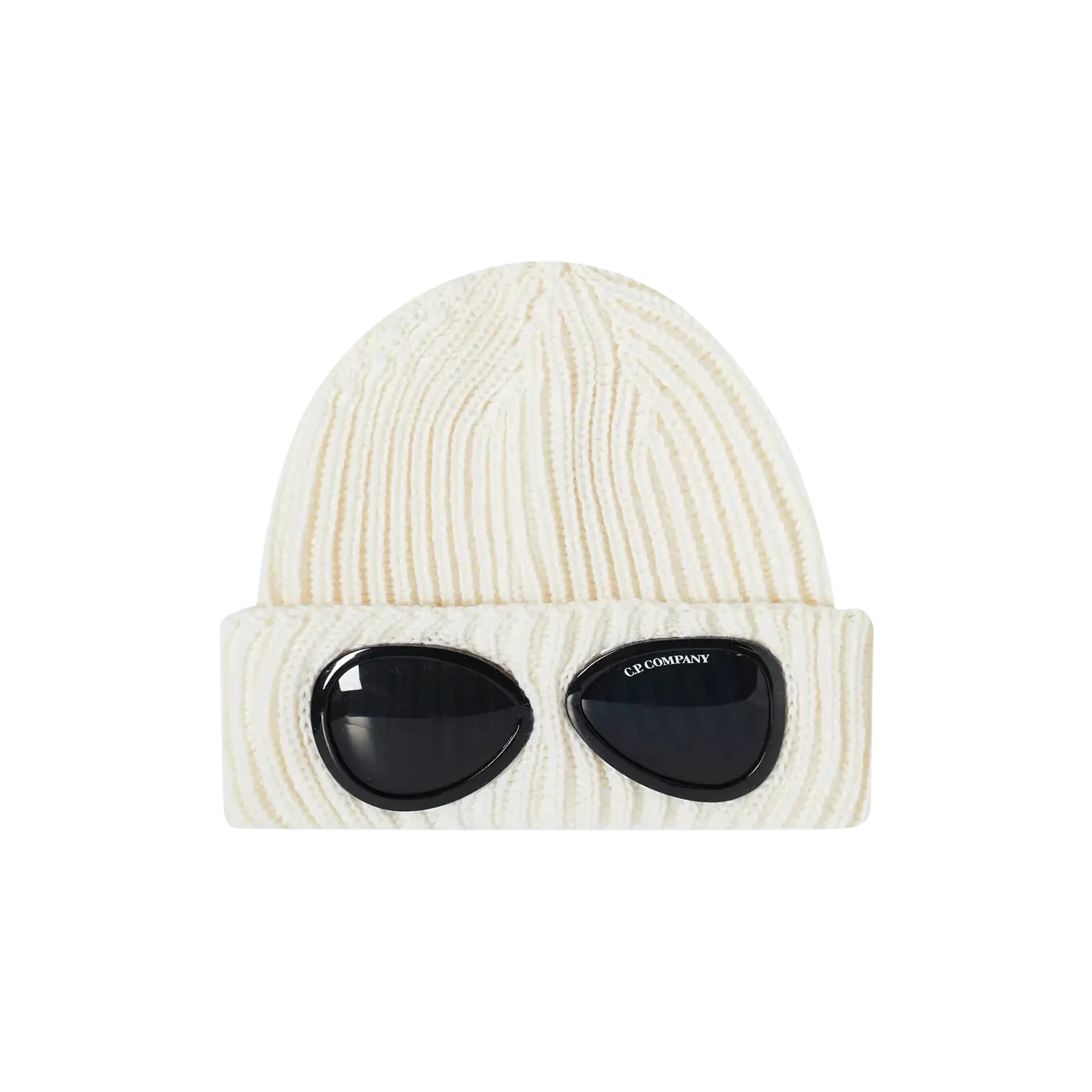 EXTRAFINE MERINO WOOL GOGGLE BEANIE « GAUZE WHITE »