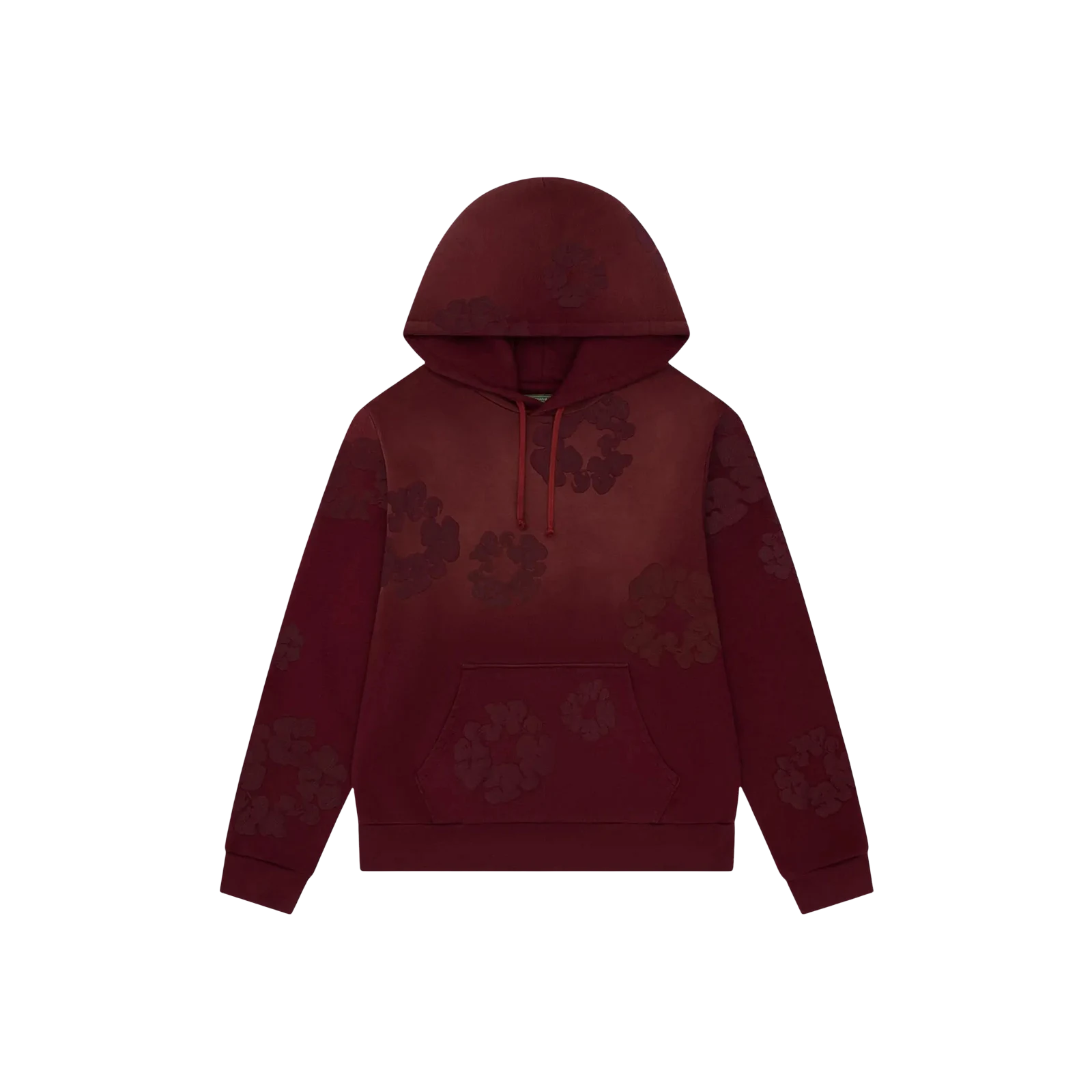 FADED MONO COTTON WREATH HOODIE « BEET ROOT »