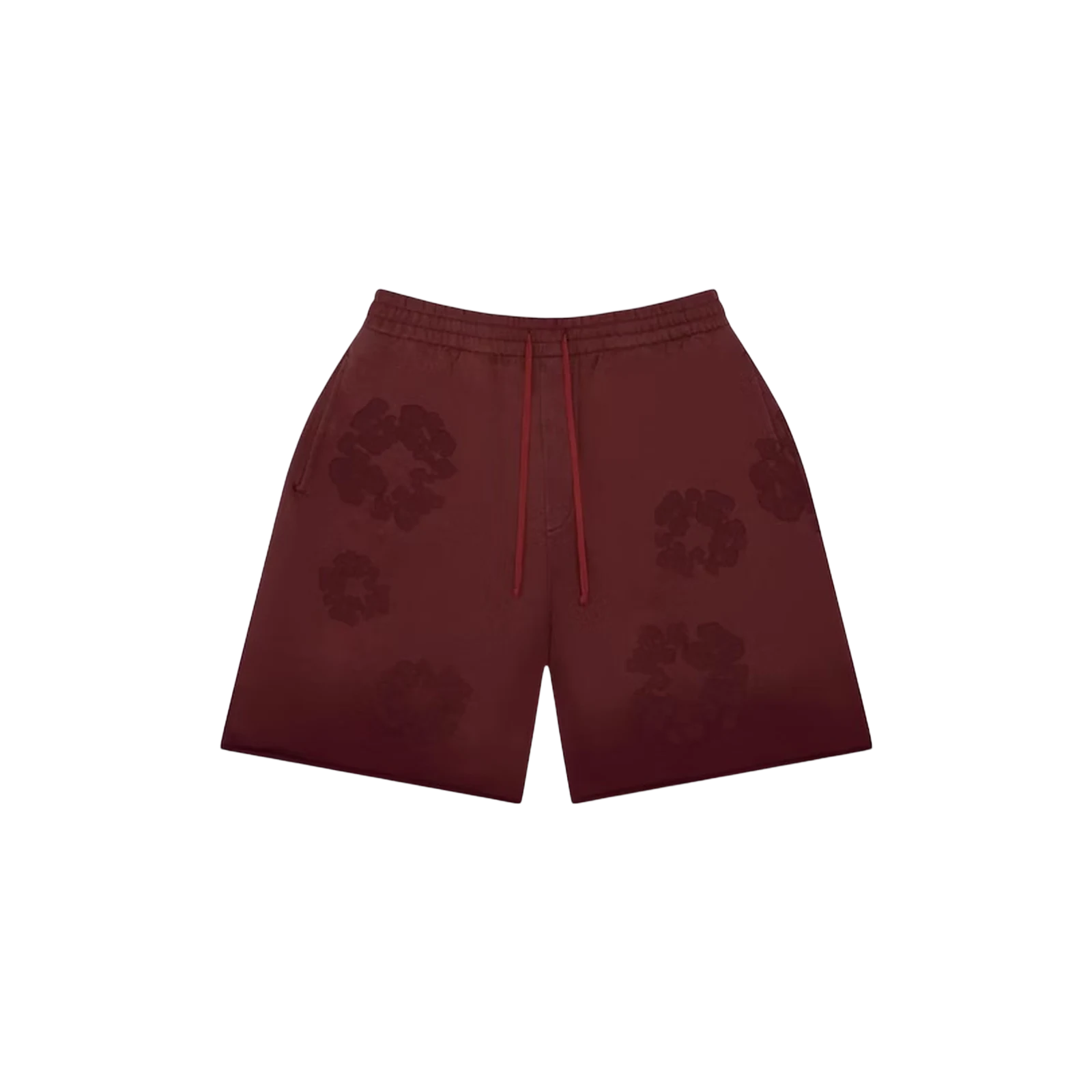FADED MONO COTTON WREATH SWEATSHORTS « BEET ROOT »
