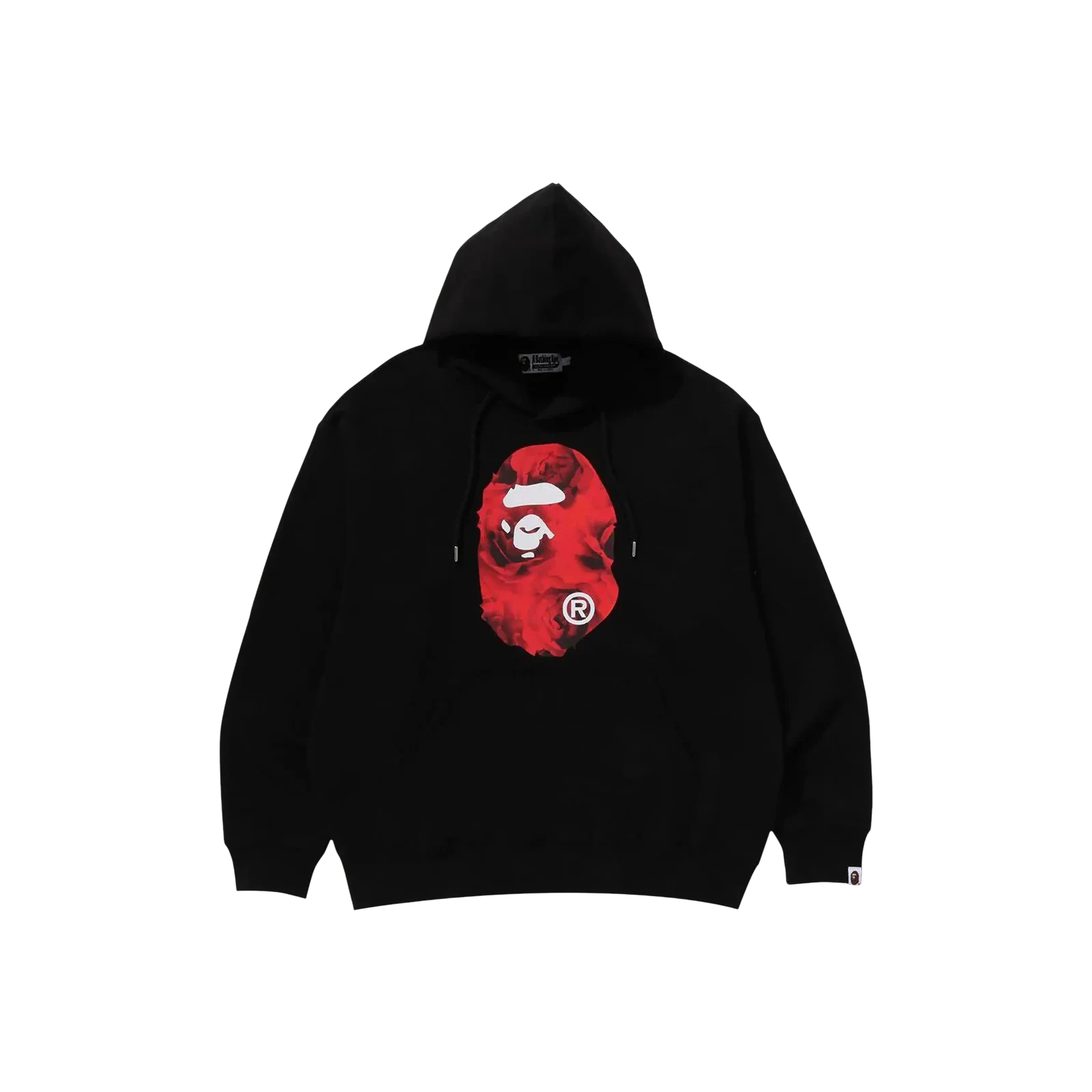 FLORAL SOLID CAMO APE HEAD RELAXED FIT PULLOVER HOODIE « BLACK »