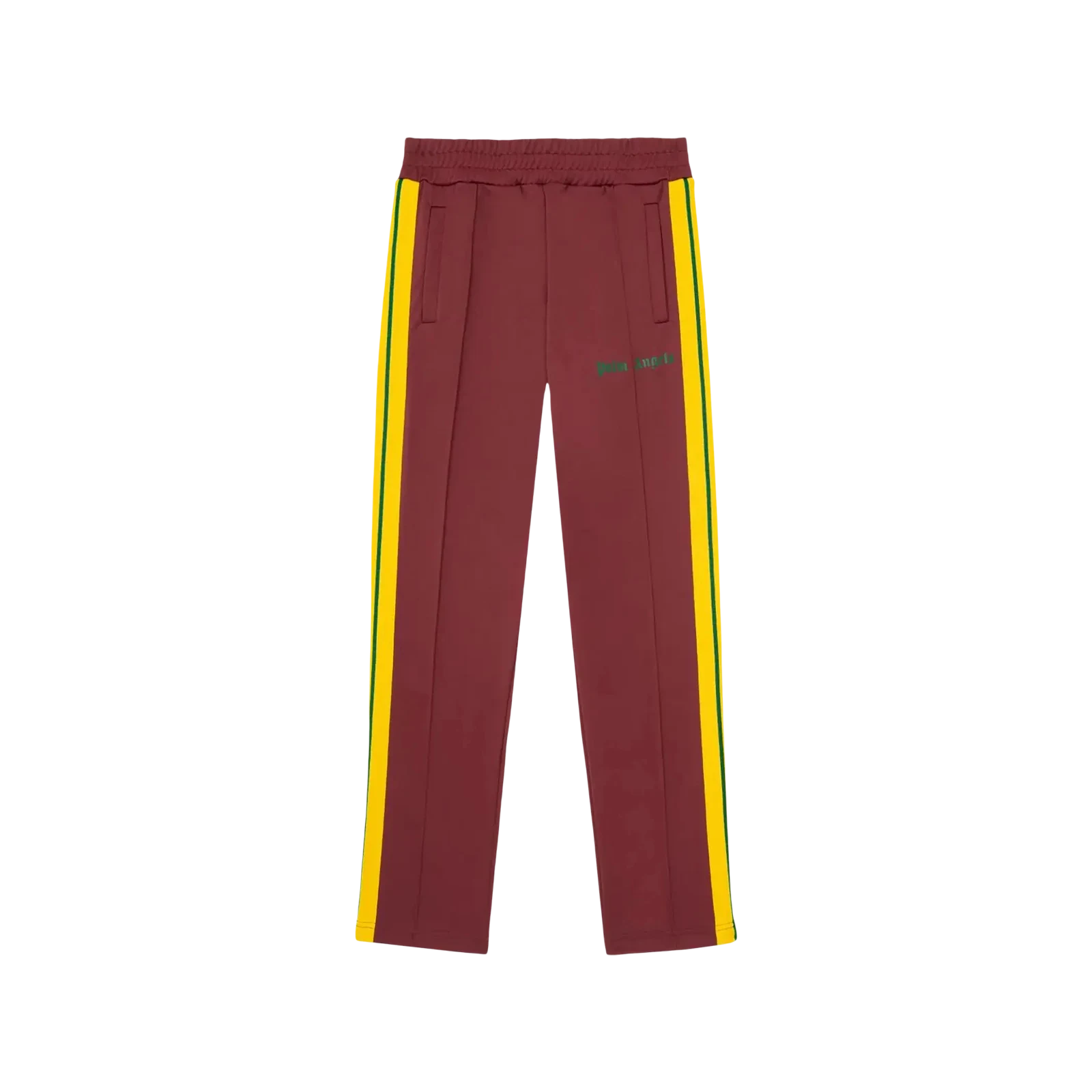 COLLEGE TRACK PANTS « BURGUNDY/FLUORESCENT GREEN »