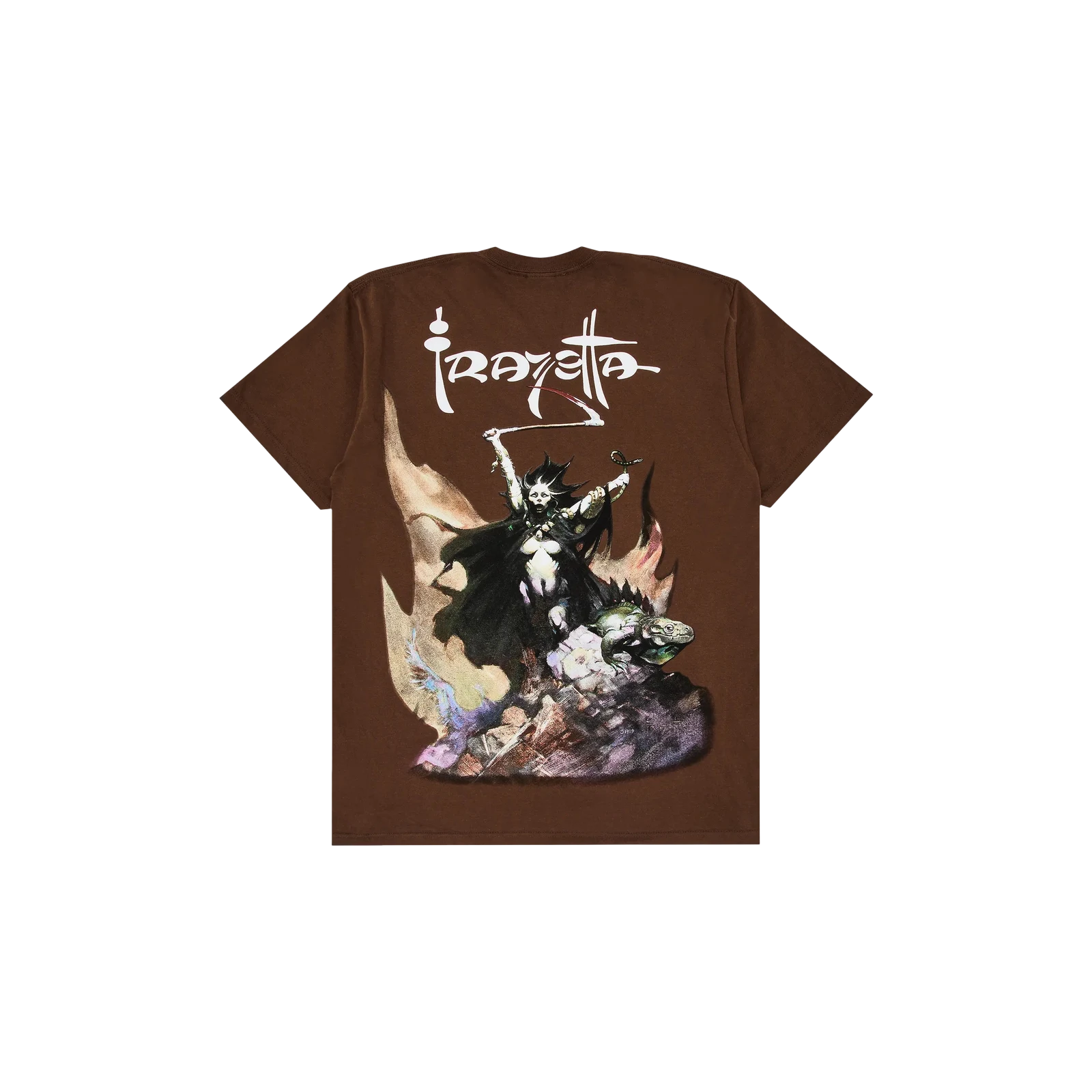 FRANK FRAZETTA X WOMAN WITH SCYTHE TEE « BROWN »