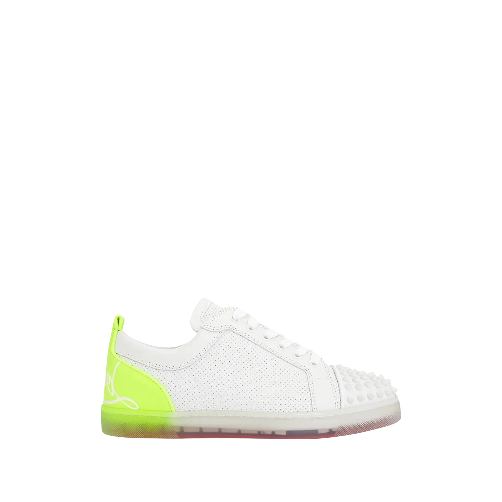 FUN LOUIS JUNIOR SPIKES FLAT « WHITE FLUO YELLOW »