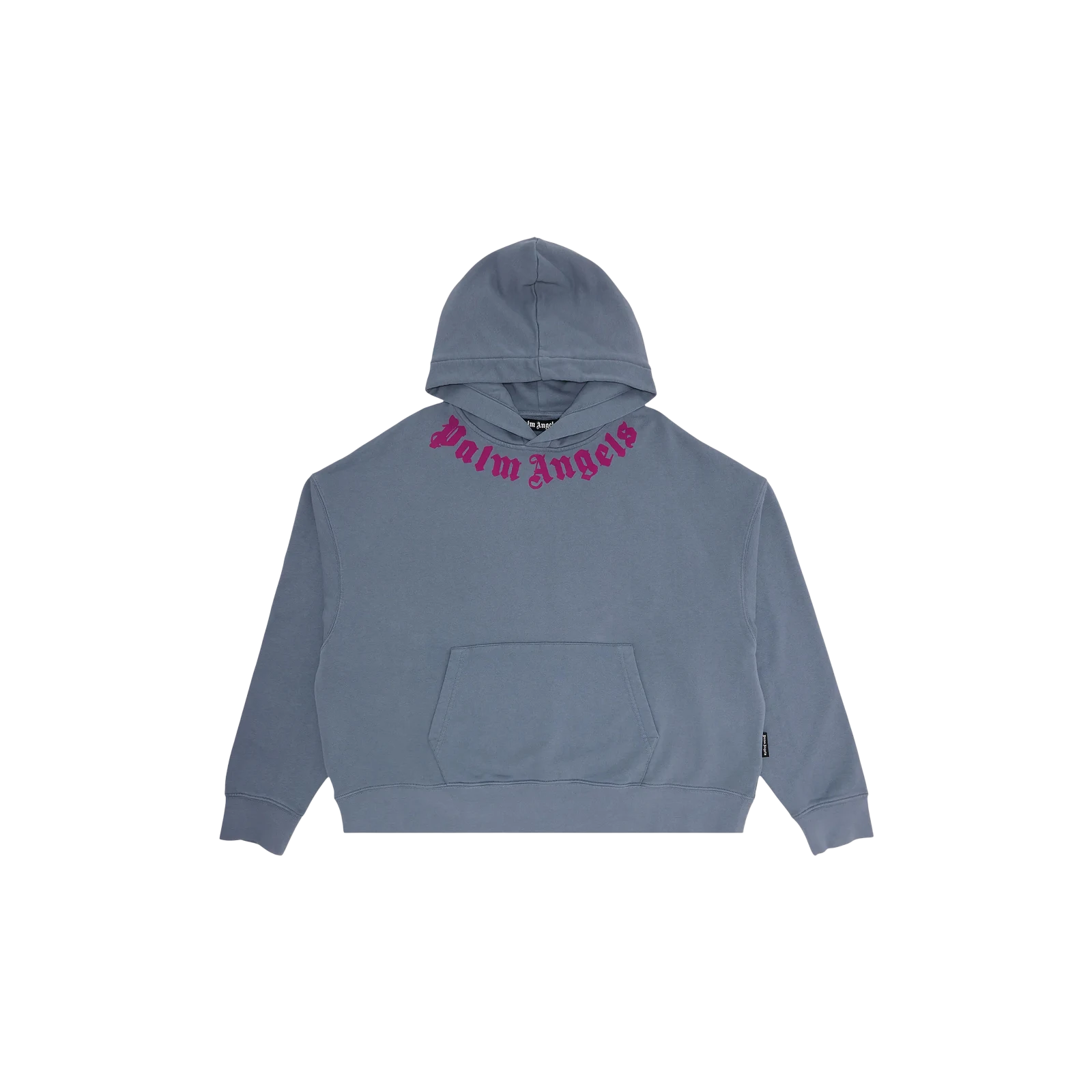 NECK LOGO HOODIE « LIGHT GREY/FUSCHIA »