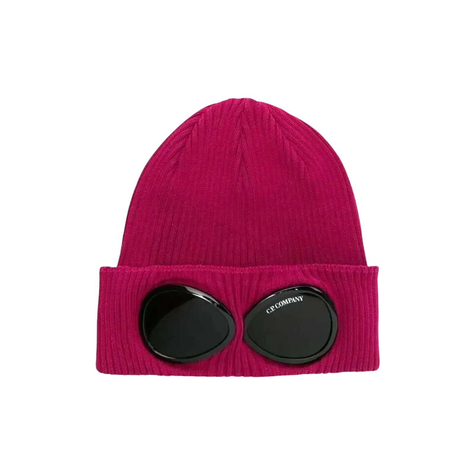GOGGLES DETAIL RIBBED BEANIE « RED BUD »