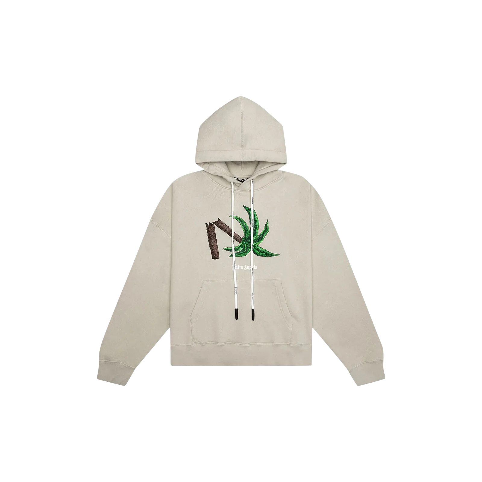 BROKEN PALM HOODIE « BEIGE/GREEN »