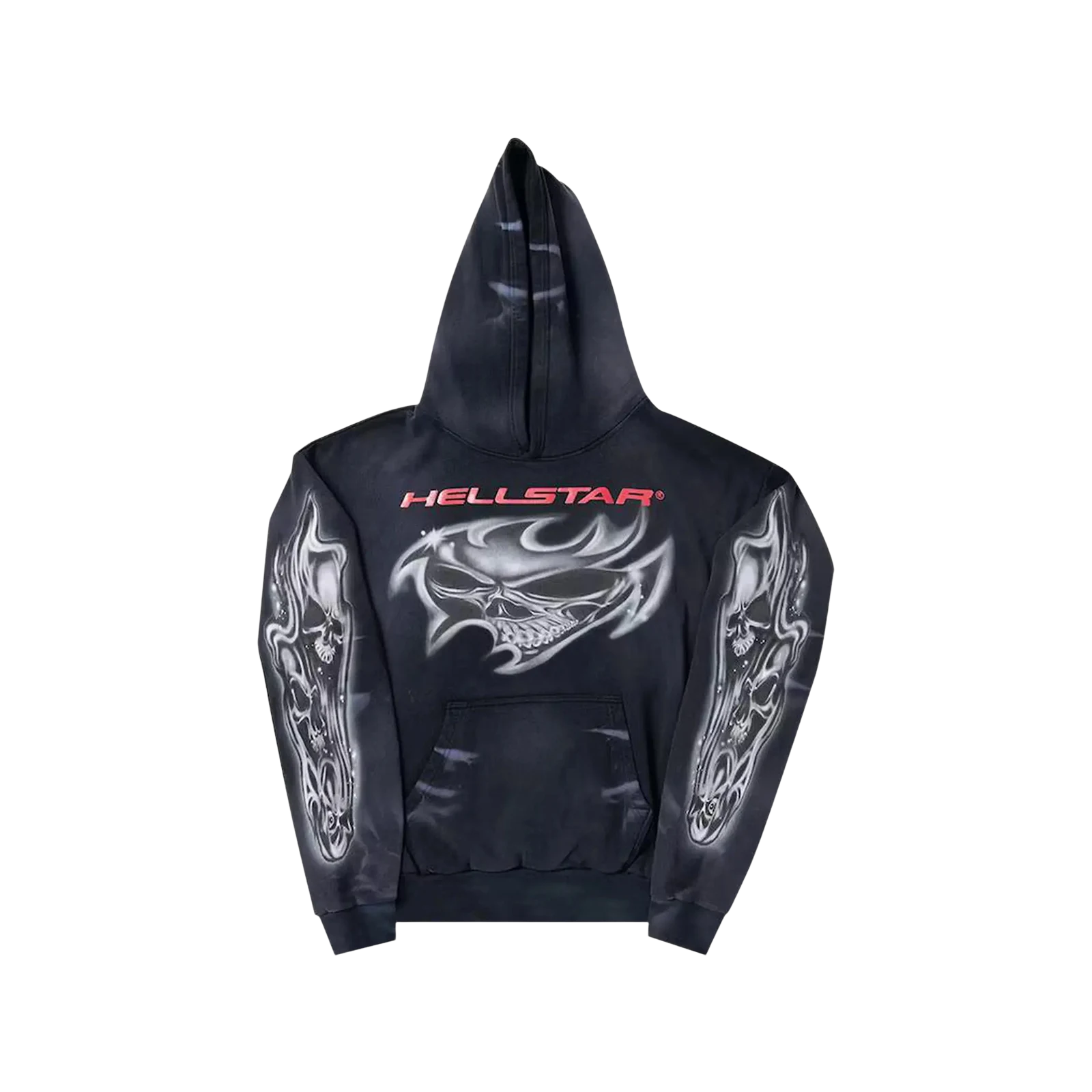 AIRBRUSHED SKULL HOODIE « BLACK »