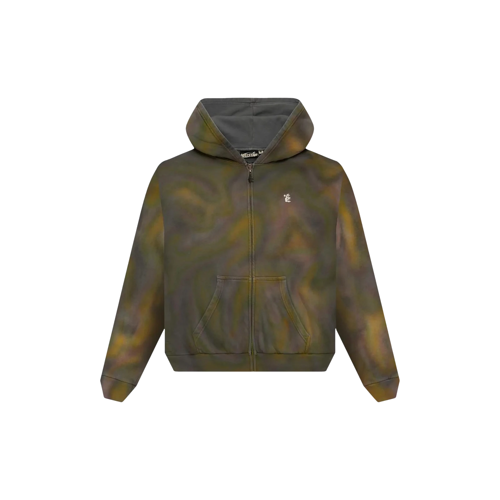 CLASSIC LOGO AIRBRUSH ZIP-UP HOODIE « GREEN »