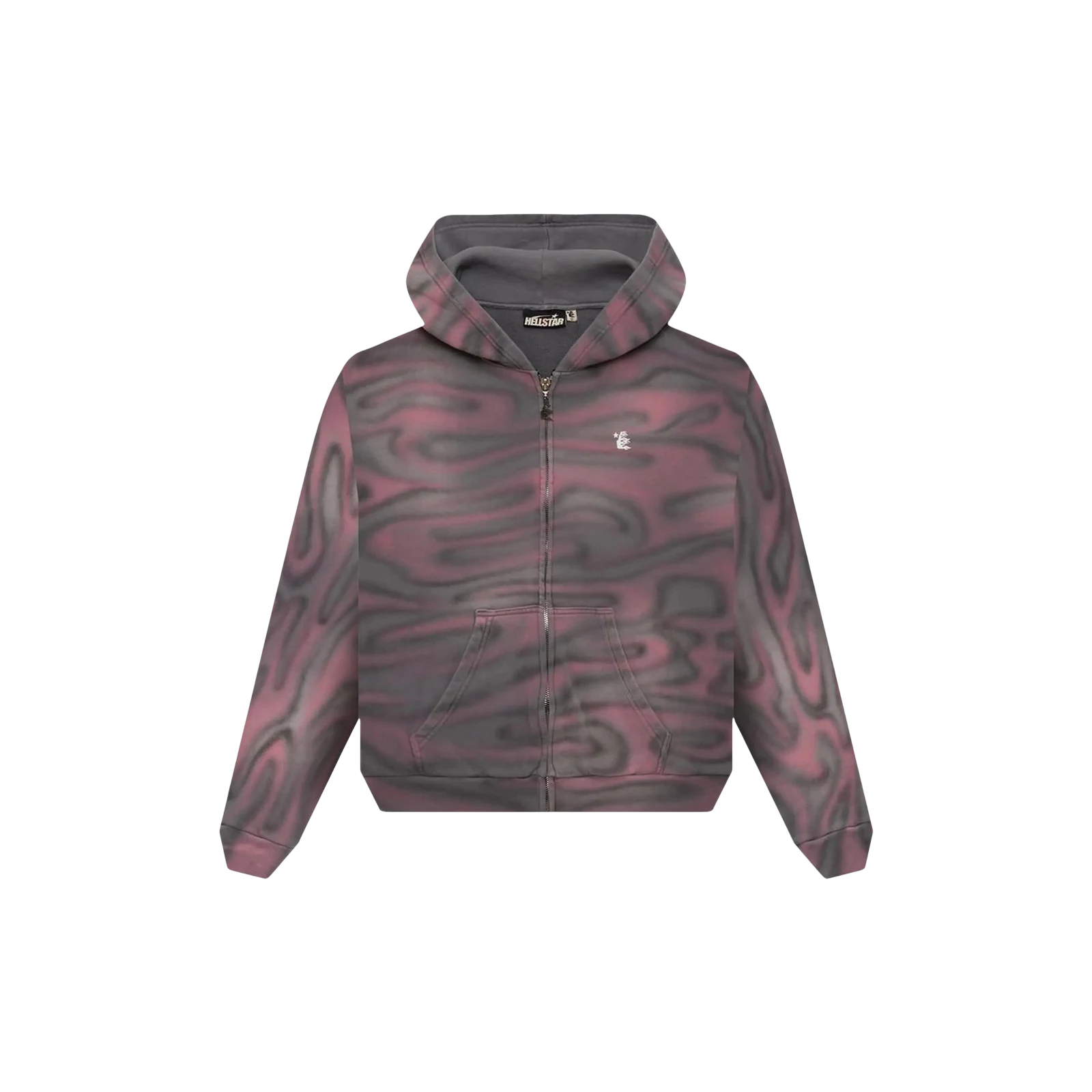 CLASSIC LOGO AIRBRUSH ZIP-UP HOODIE « PINK »