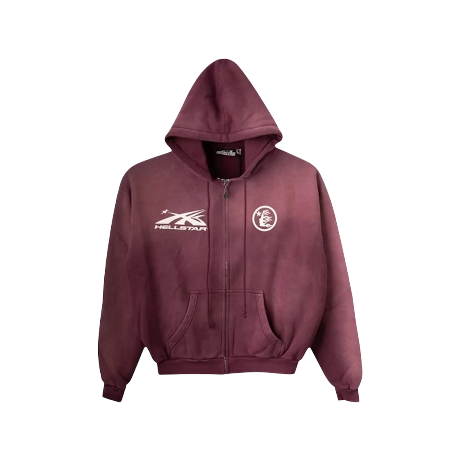 HS LOGO ZIP UP HOODIE « BURGUNDY »