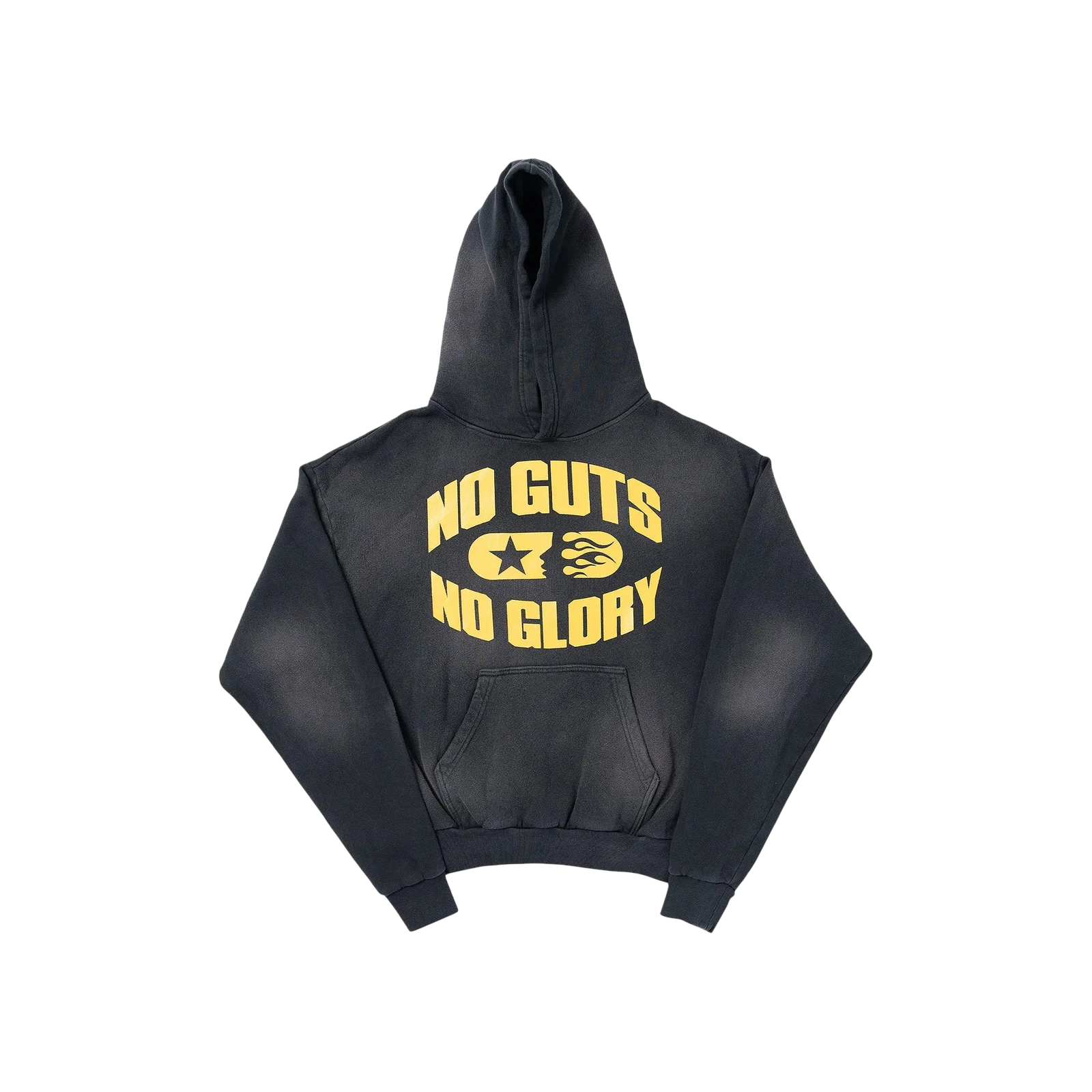 NO GUTS NO GLORY HOODIE « WASHED BLACK »