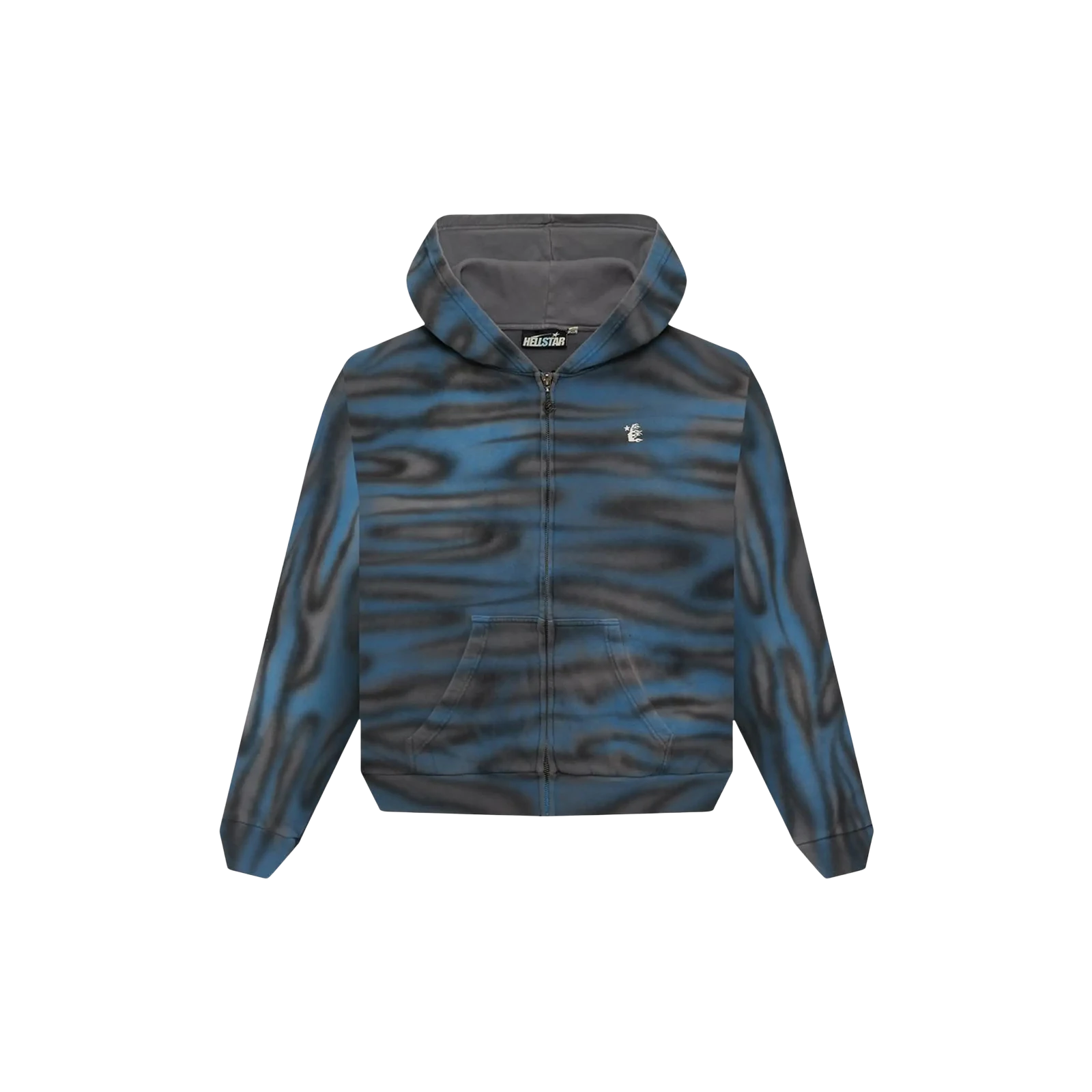PATH TO PARADISE AIRBRUSH ZIP-UP HOODIE « BLUE »