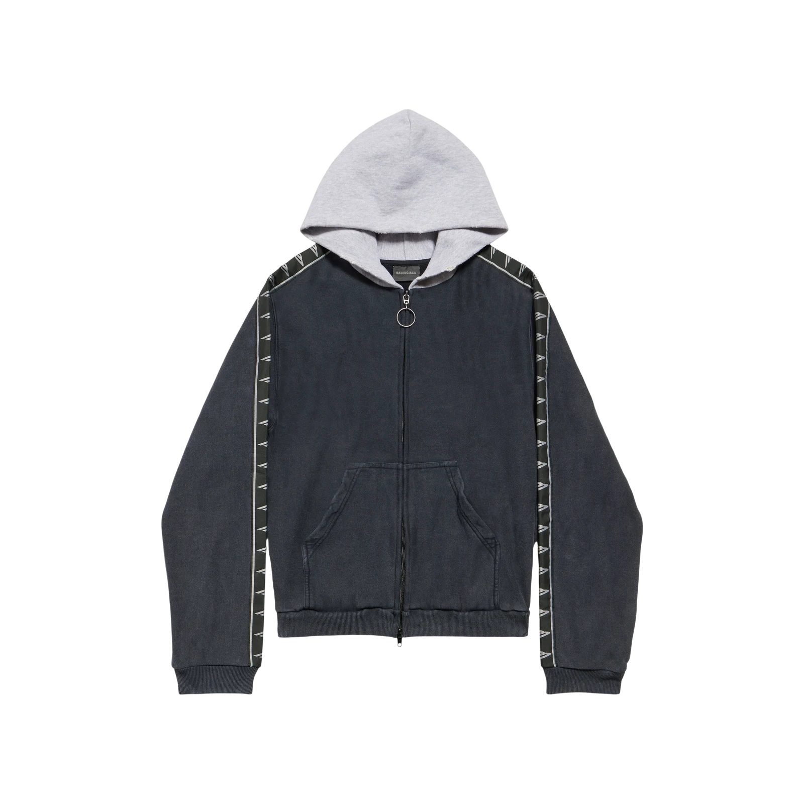HOODIE À CAPUCHE ZIPPÉ STRIPE PATCHED