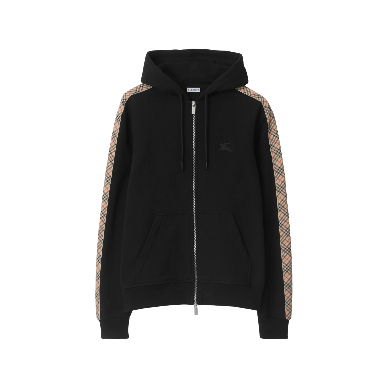 HOODIE ZIPPÉ EN COTON AVEC CHECK