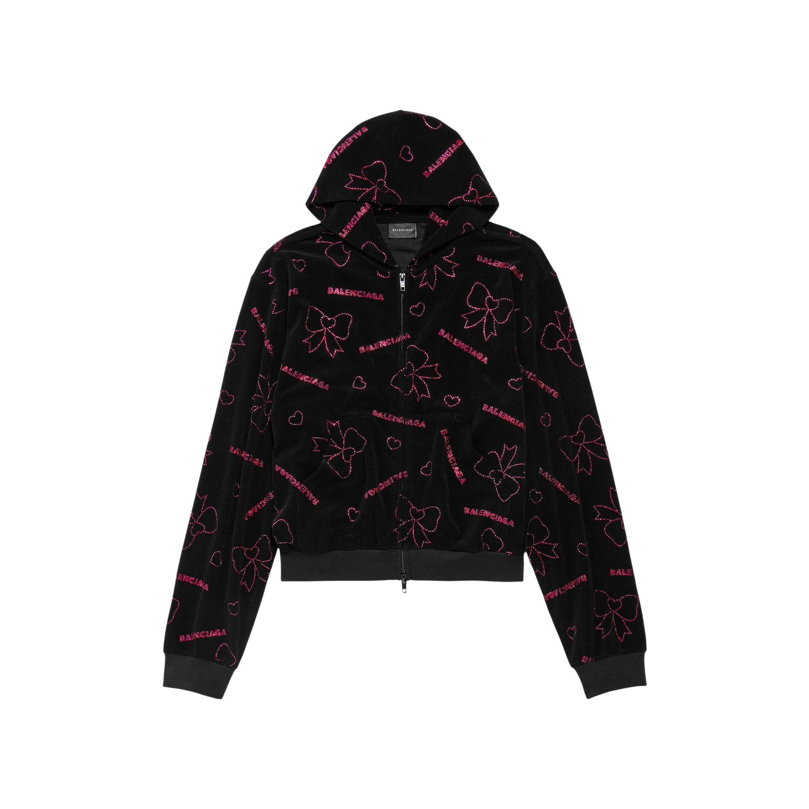 HOODIE ZIPPÉ HANDRAWN BOWS