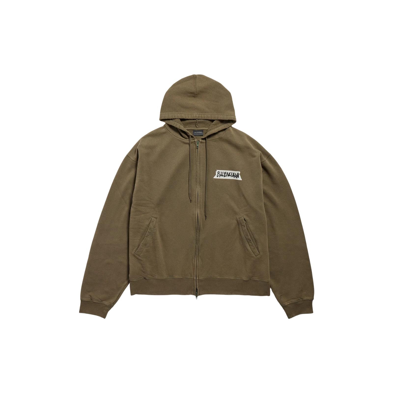 HOODIE ZIPPÉ OVERSIZE MASKING TAPE