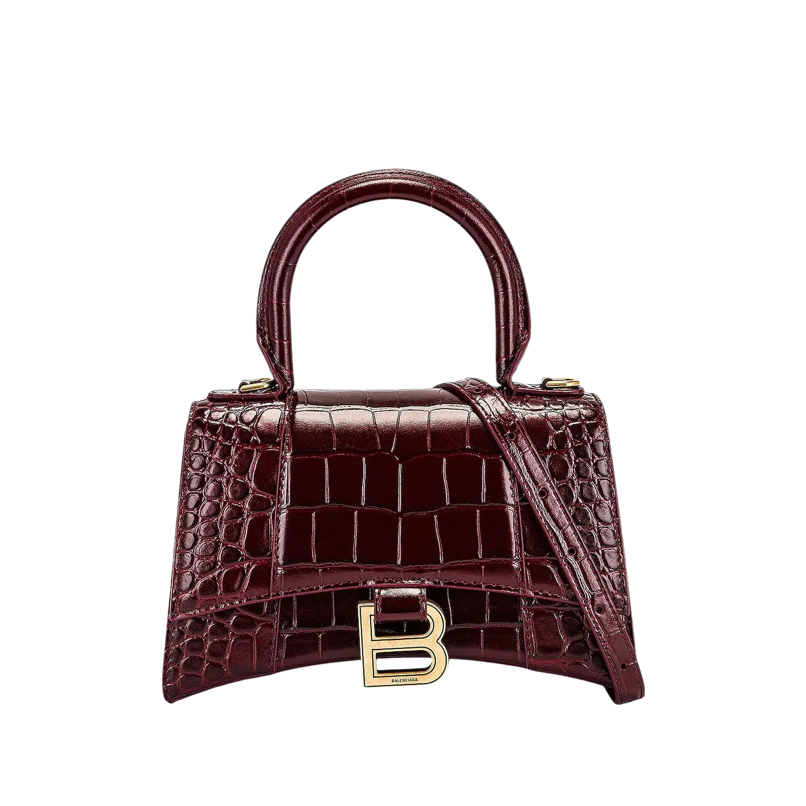 HOURGLASS TOP XS 19CM « CROCO DARK RED »