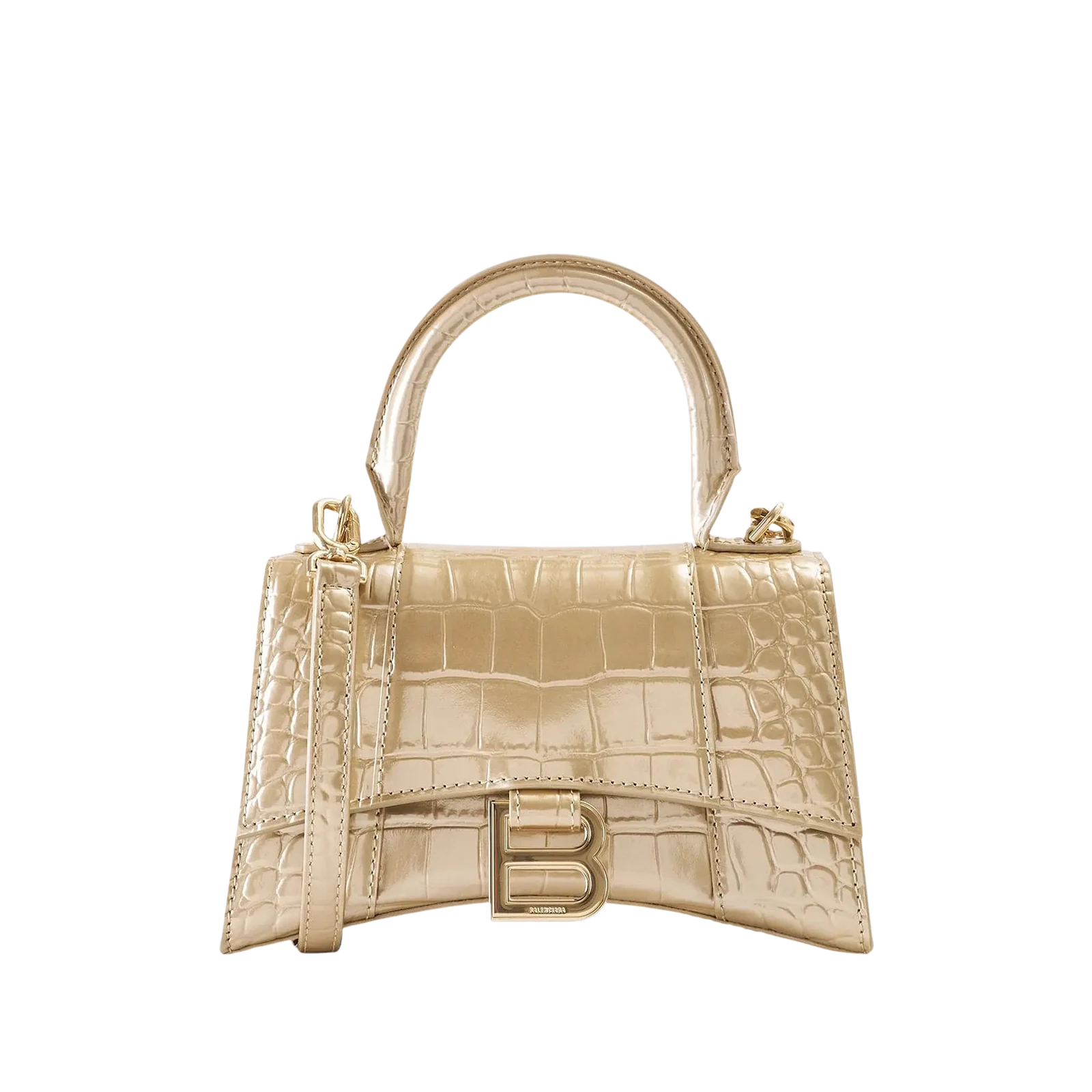 HOURGLASS TOP XS 19CM « CROCO LIGHT GOLD »