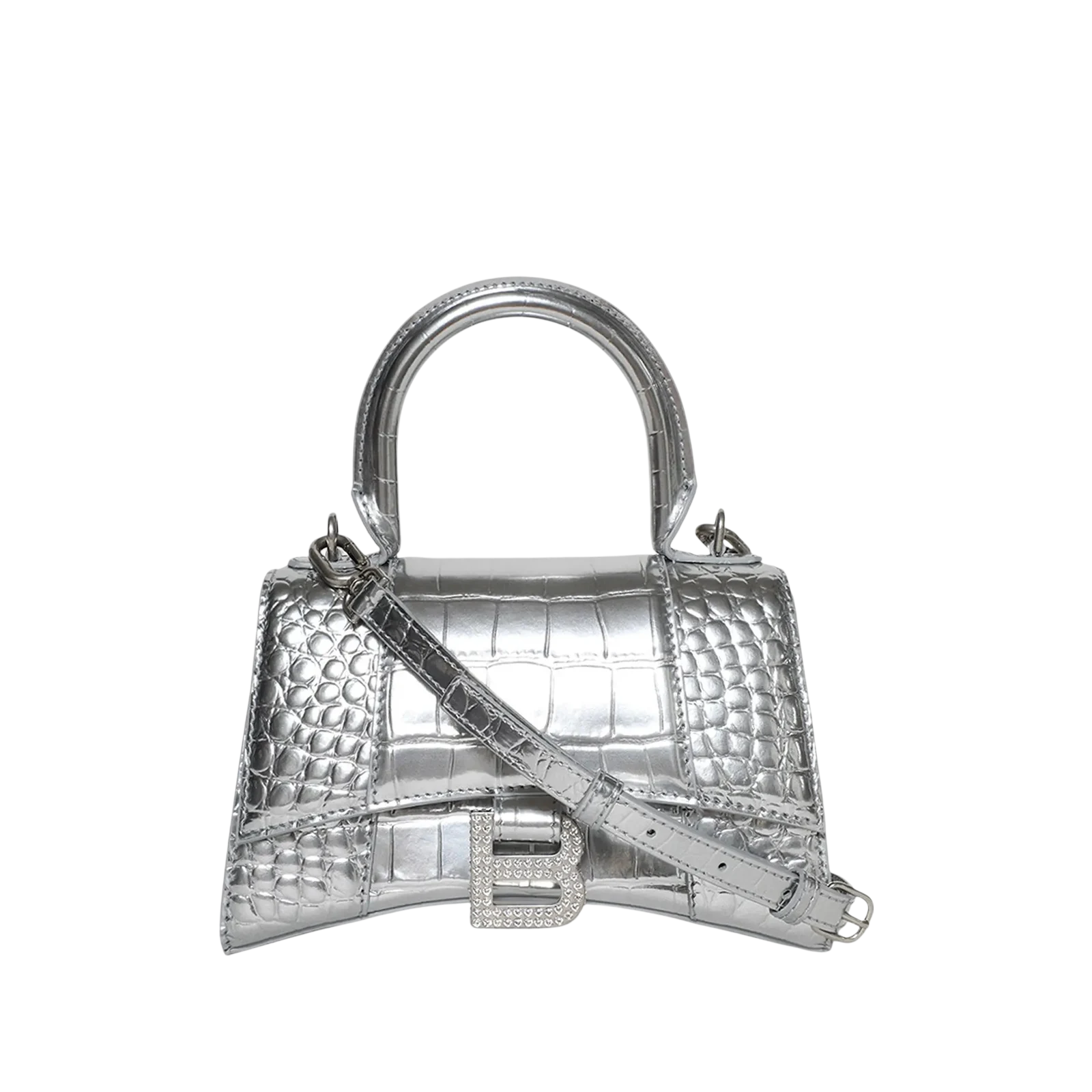 HOURGLASS TOP XS 19CM « CROCO SILVER »