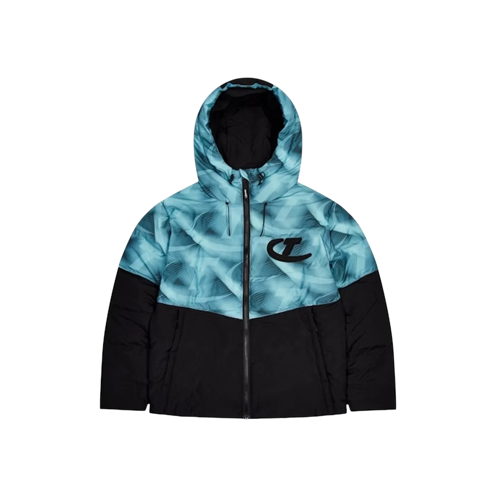 HYPERDRIVE HOODED PUFFER « BLACK BLUE »