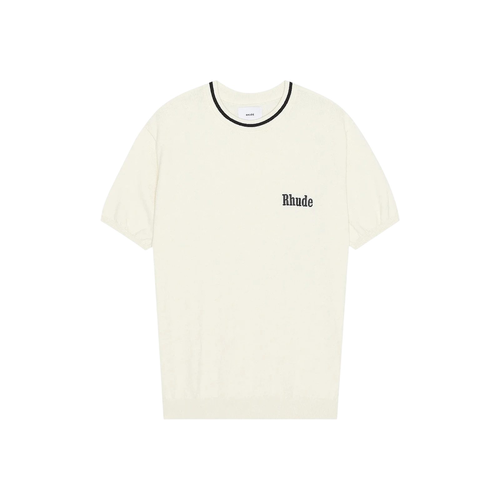 LOGO KNIT TEE « BLACK/IVORY »