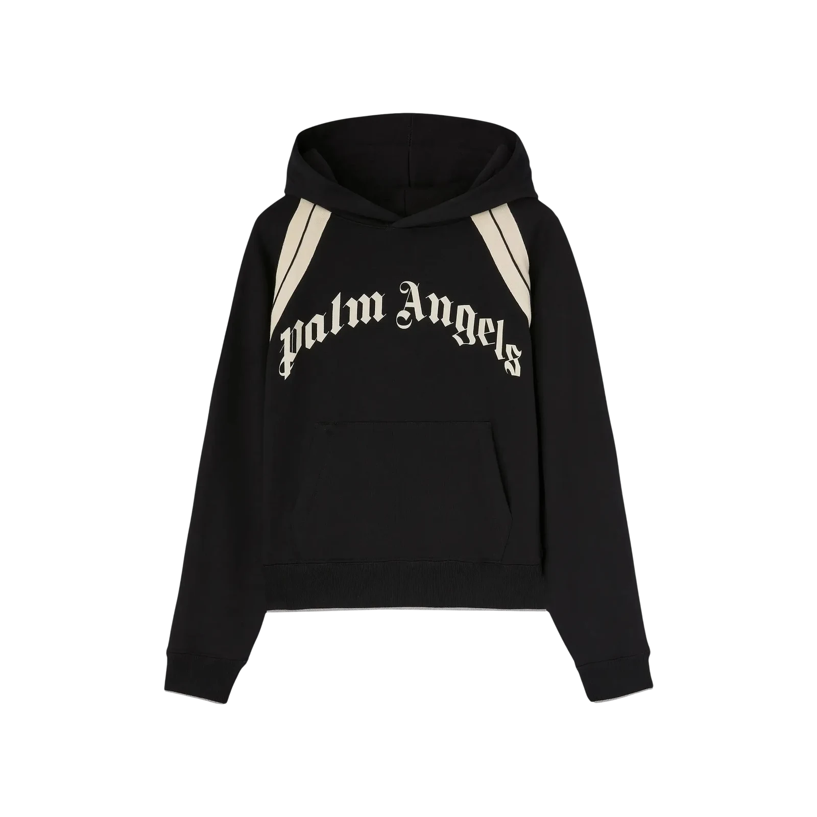 CURVED LOGO TRACK HOODIE « BLACK/IVORY »