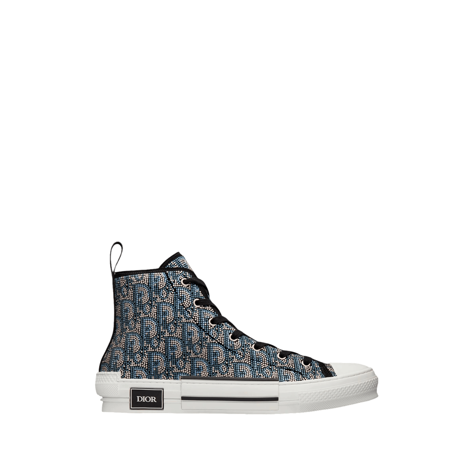 SNEAKERS B23 HAUTE « OBLIQUE STRASS BLUE »