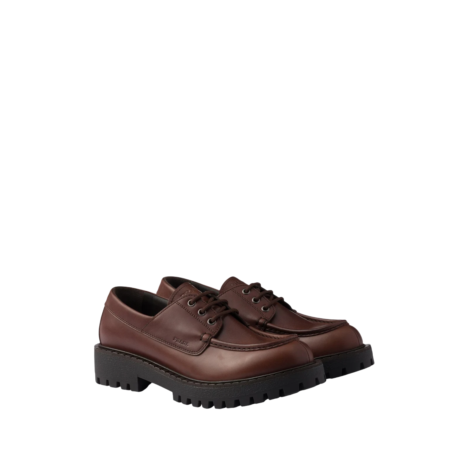 LACED LEATHER LOAFERS
