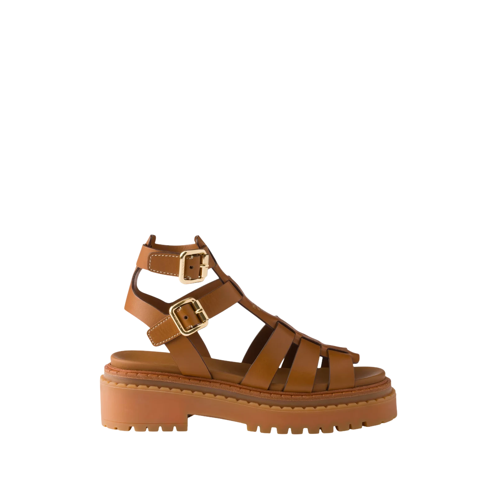 LEATHER SANDALS WITH ANKLE STRAPS