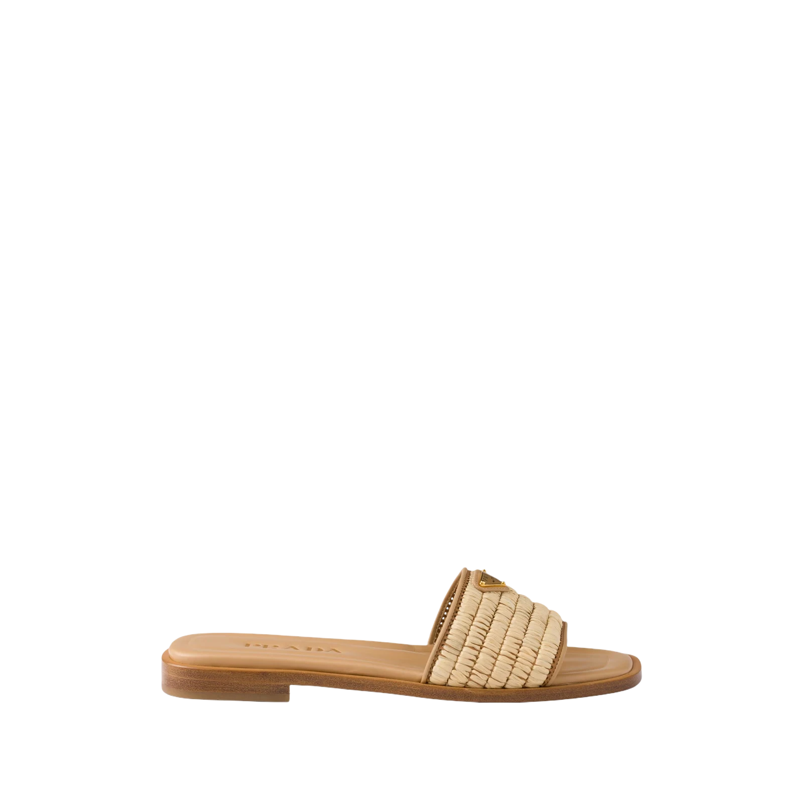 LEATHER SLIDES WITH CROCHET DETAILS