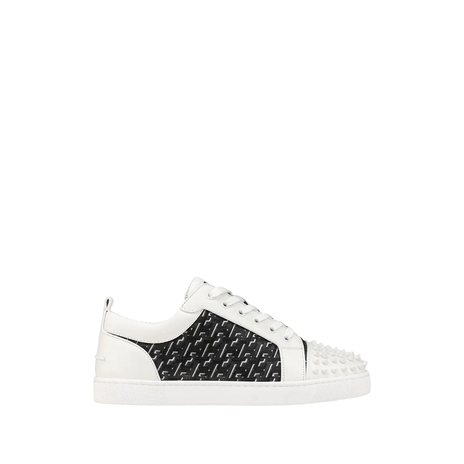 LOUIS JUNIOR SPIKES ORLATO FLAT « CL MONOGRAM – WHITE BLACK »
