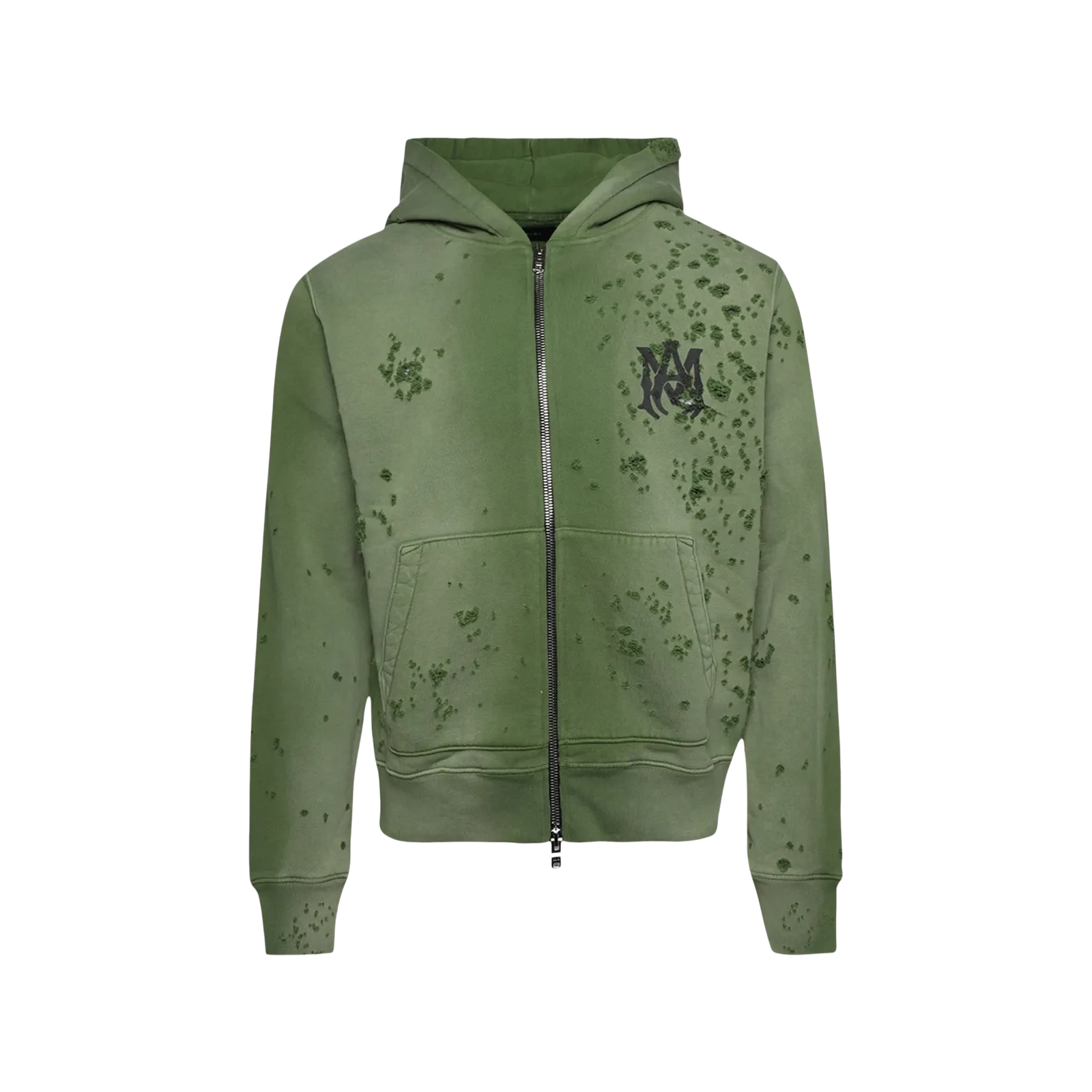 MA LOGO SHOTGUN ZIP HOODIE « GREEN »