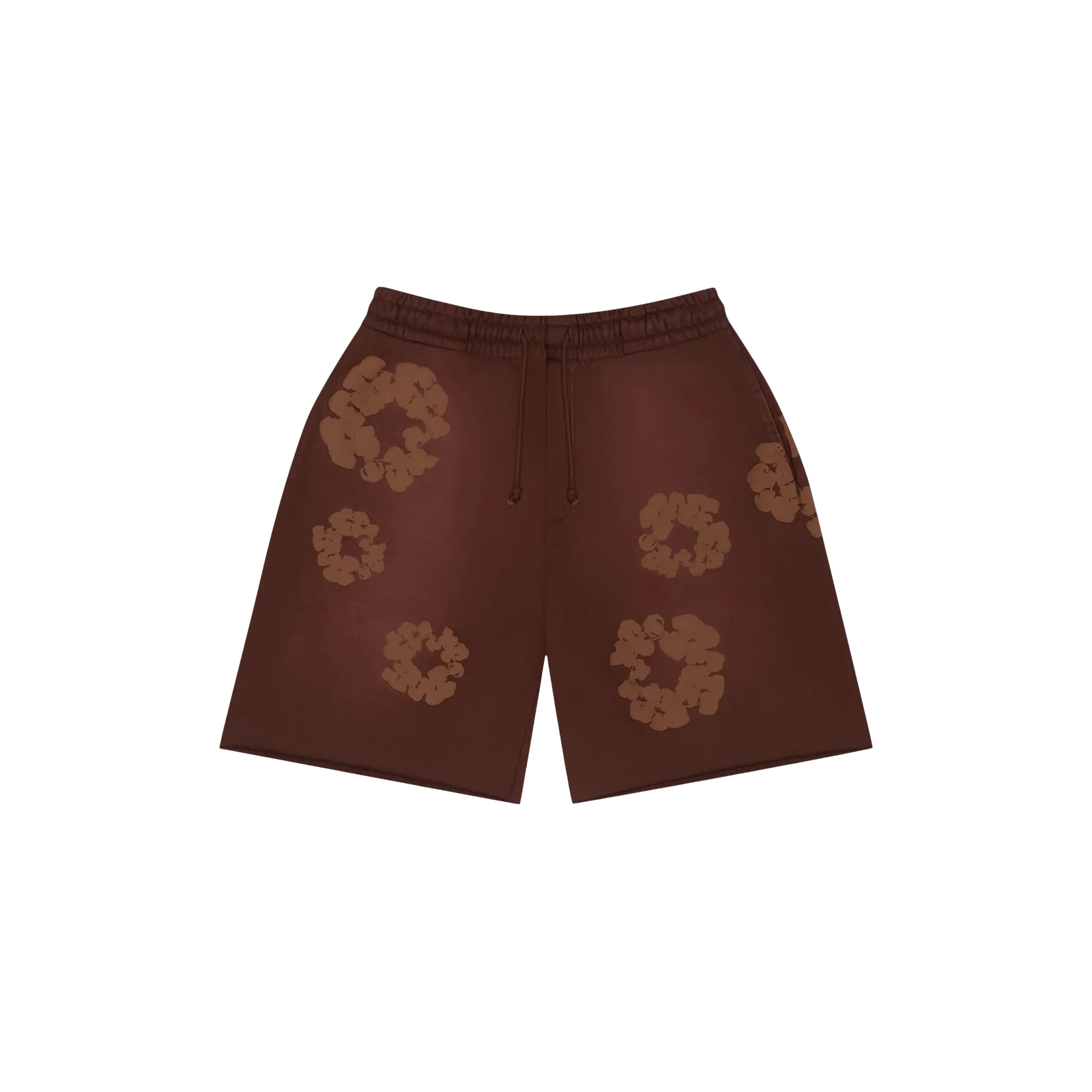 MONO COTTON WREATH SWEAT SHORTS « BROWN »