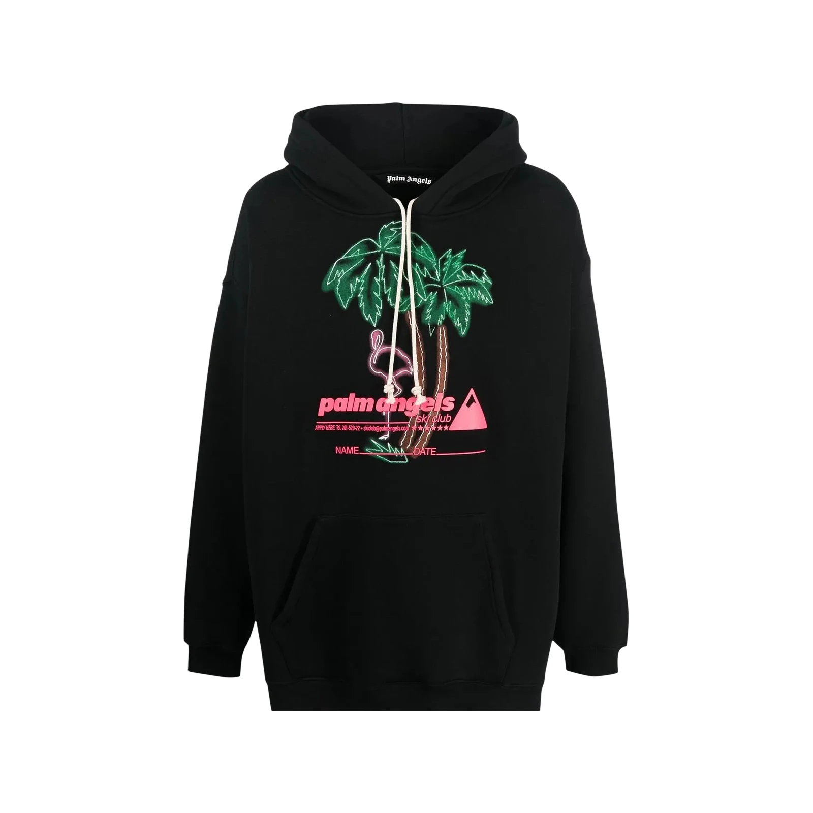 SKI CLUB LONG HOODIE « BLACK/MULTICOLOR »