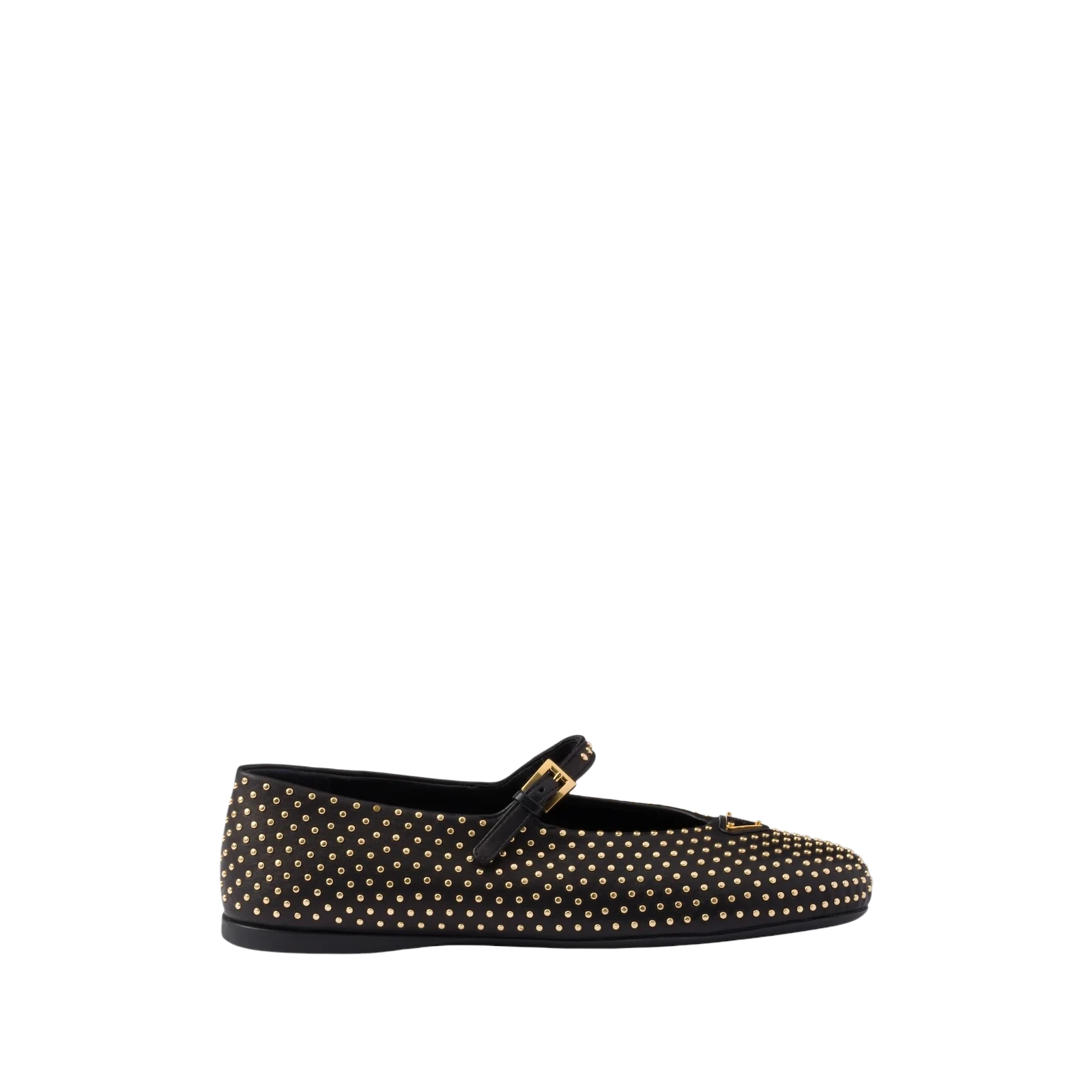 NAPPA LEATHER BALLERINAS WITH STUDS