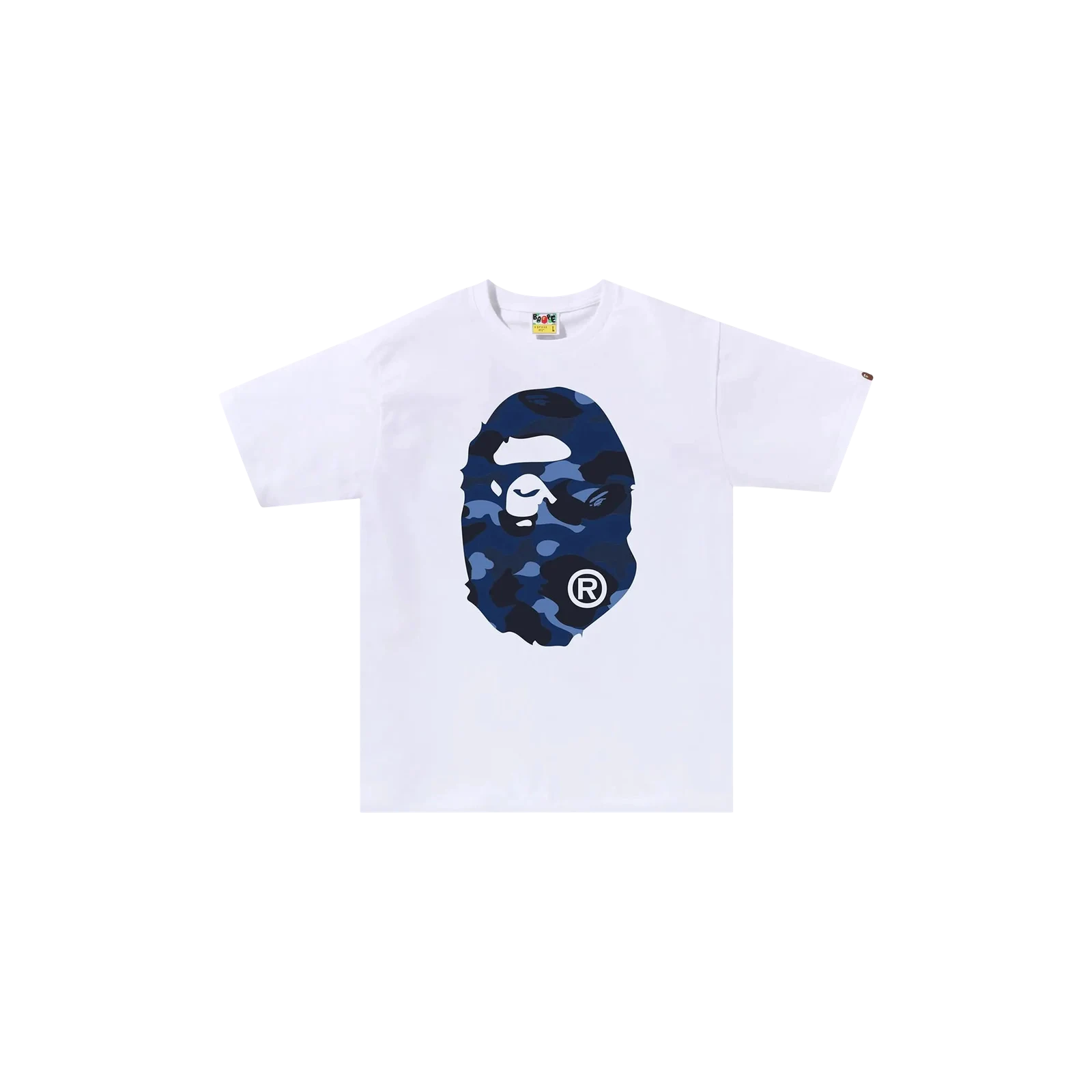 COLOR CAMO BIG APE HEAD T-SHIRT « WHITE/NAVY »