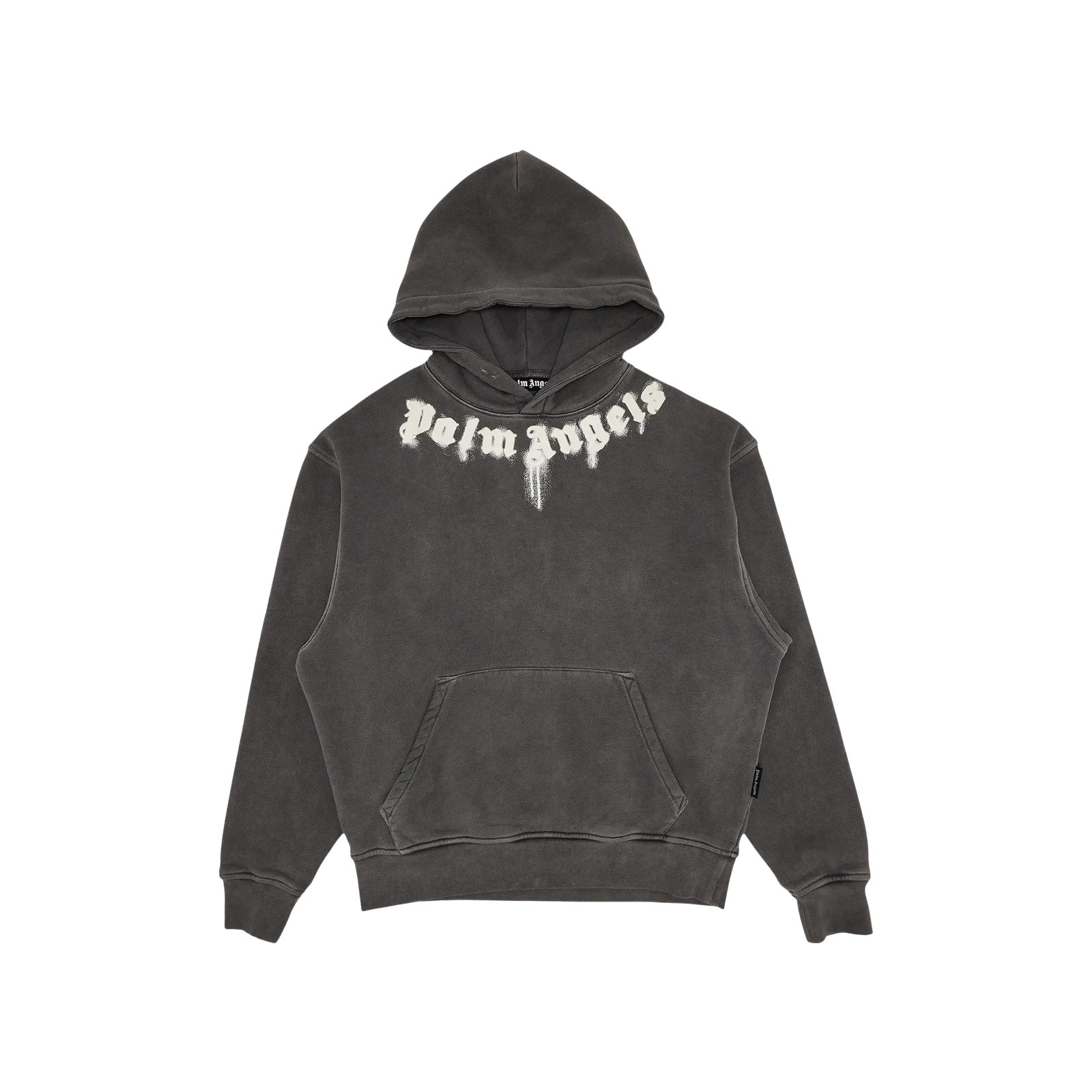 NECK LOGO HOODIE « DARK GREY/OFF WHITE »