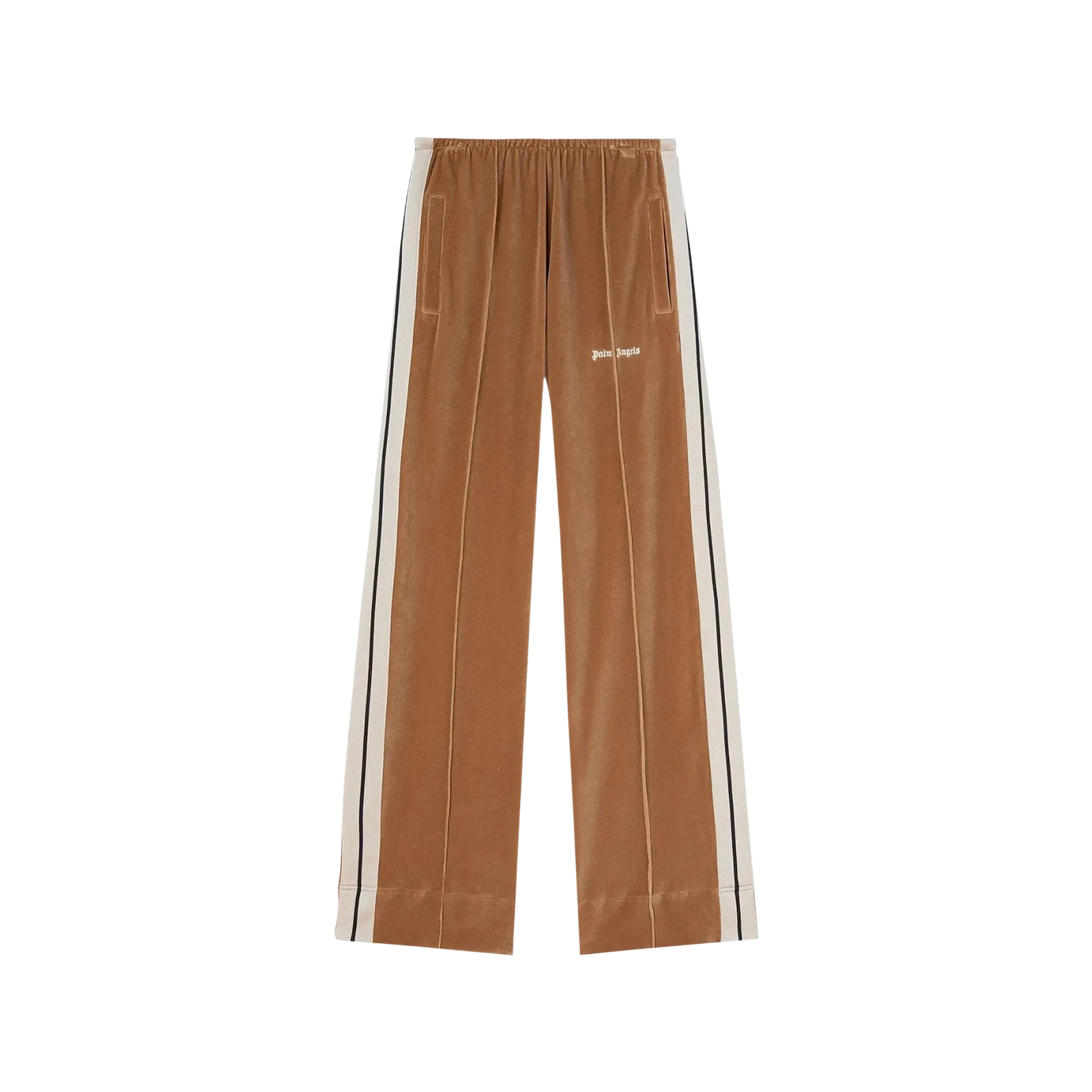 VELVET LOOSE TRACK PANTS « BEIGE/OFF-WHITE »
