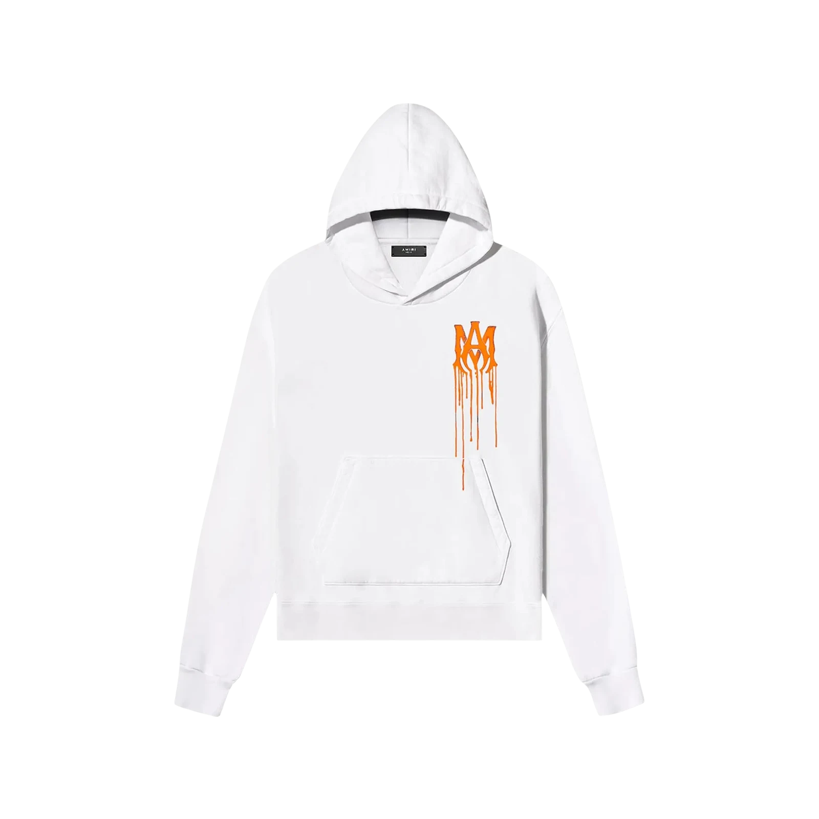 SPRAY PAINT HOODIE « WHITE/ORANGE »