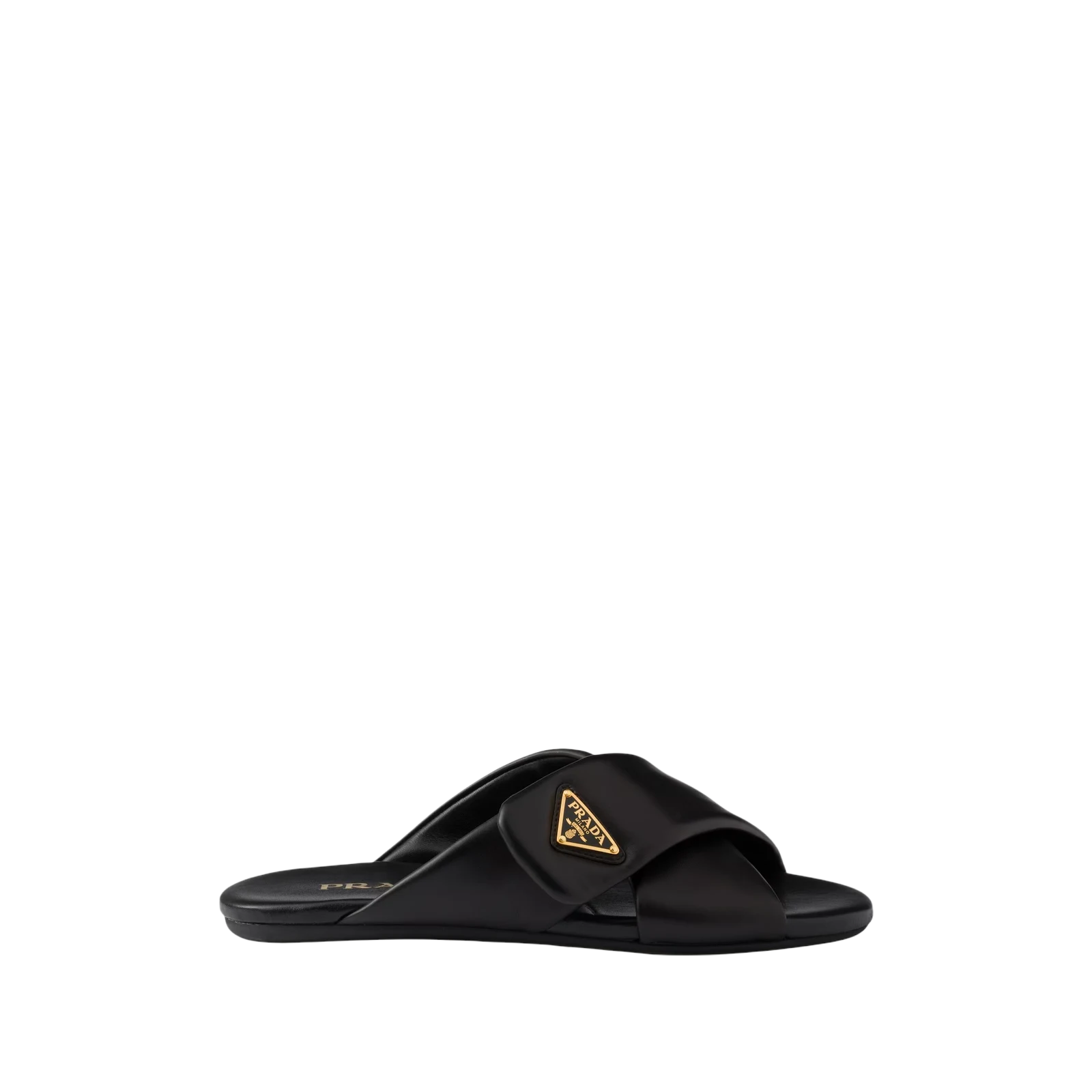 PADDED NAPPA LEATHER SLIDES