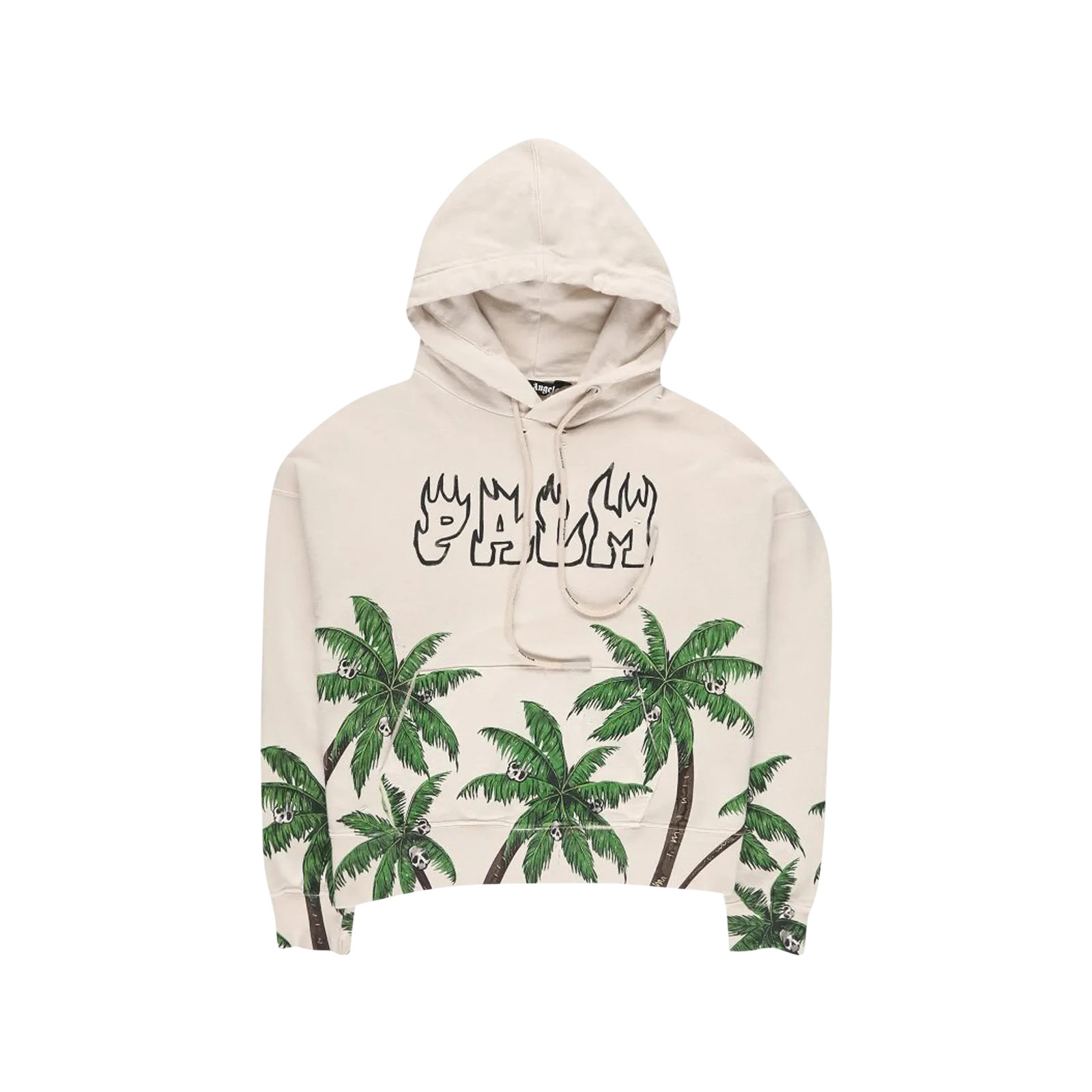 PALMS AND SKULL VINTAGE HOODIE « WHITE »