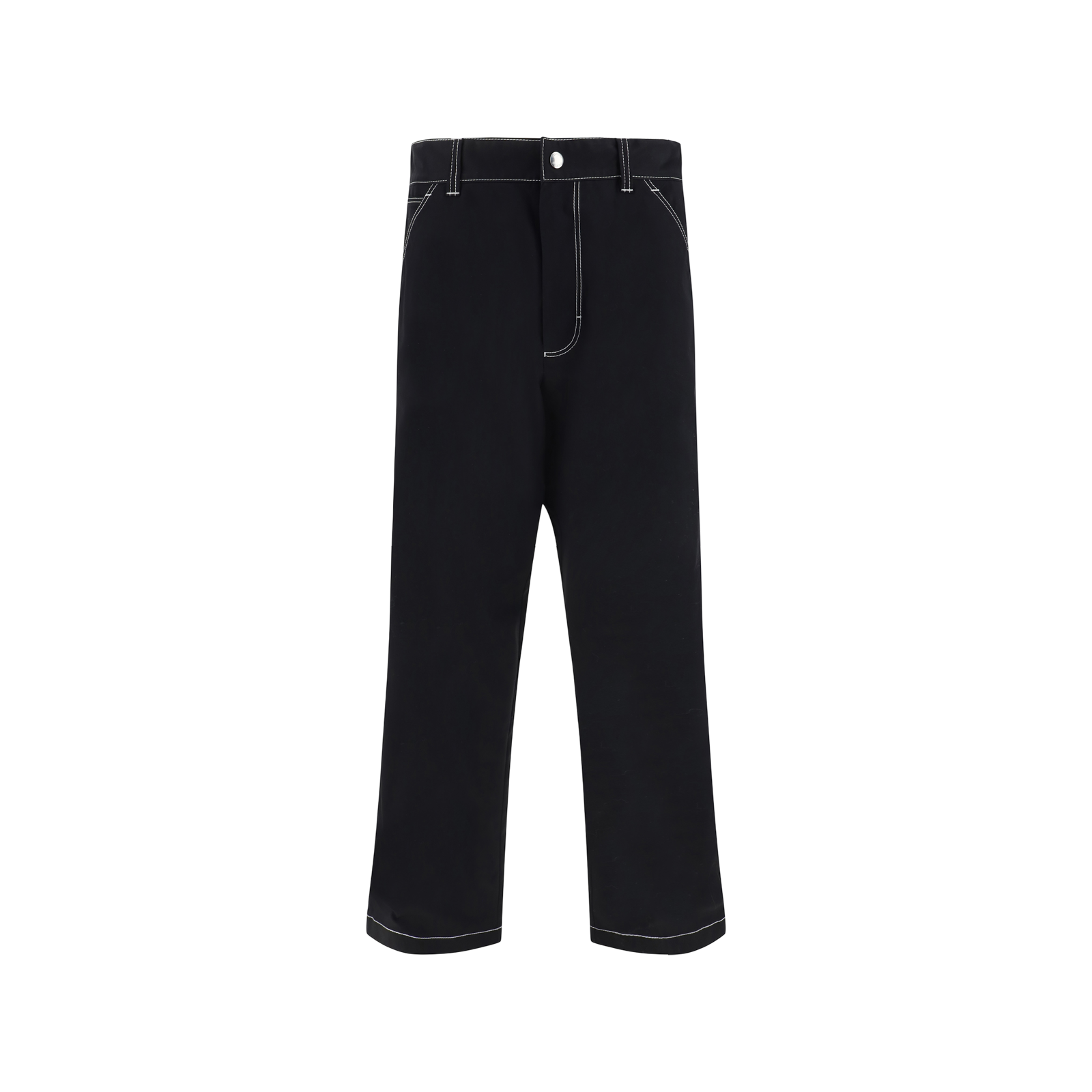 PANTALON CARGO DROIT NOIR À POCHES