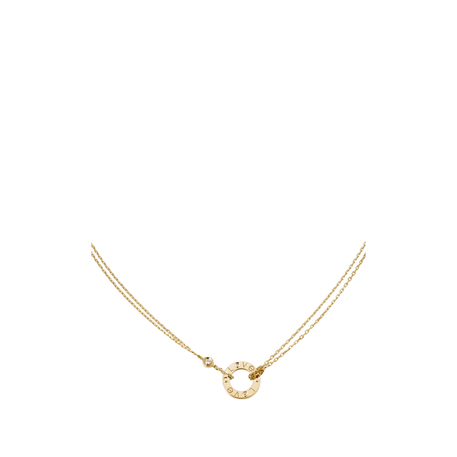PENDENTIF LOVE 2 DIAMANTS